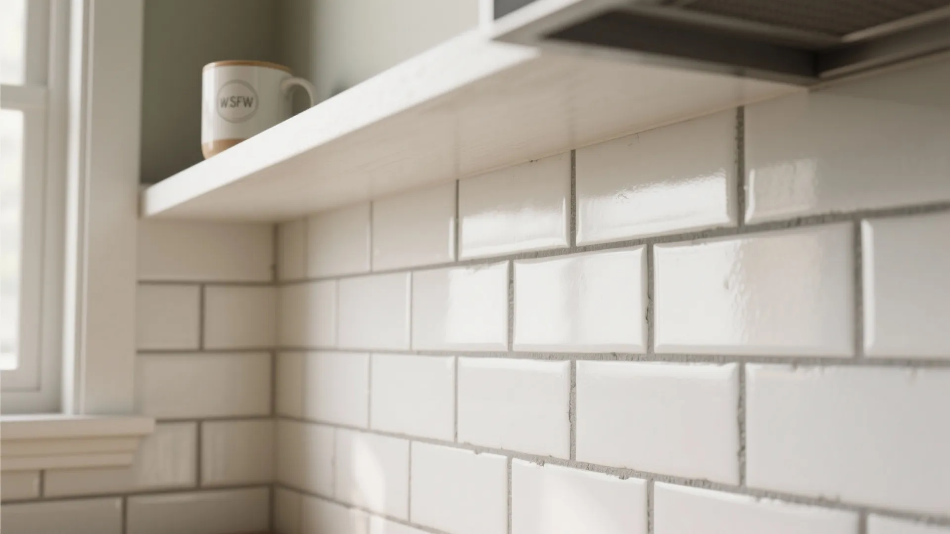 1. Subway Tile with Grey Grout