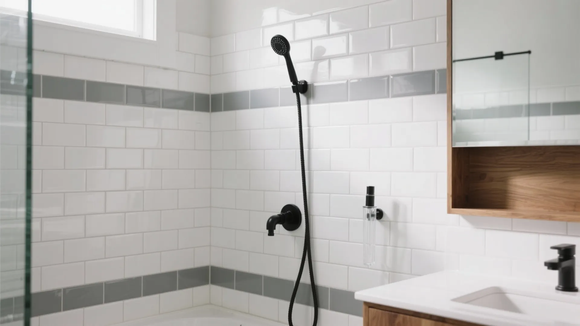 Subway tiles with colored grout