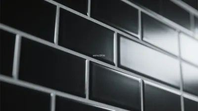 Black Subway Tile Wall Design – Modern & Dramatic