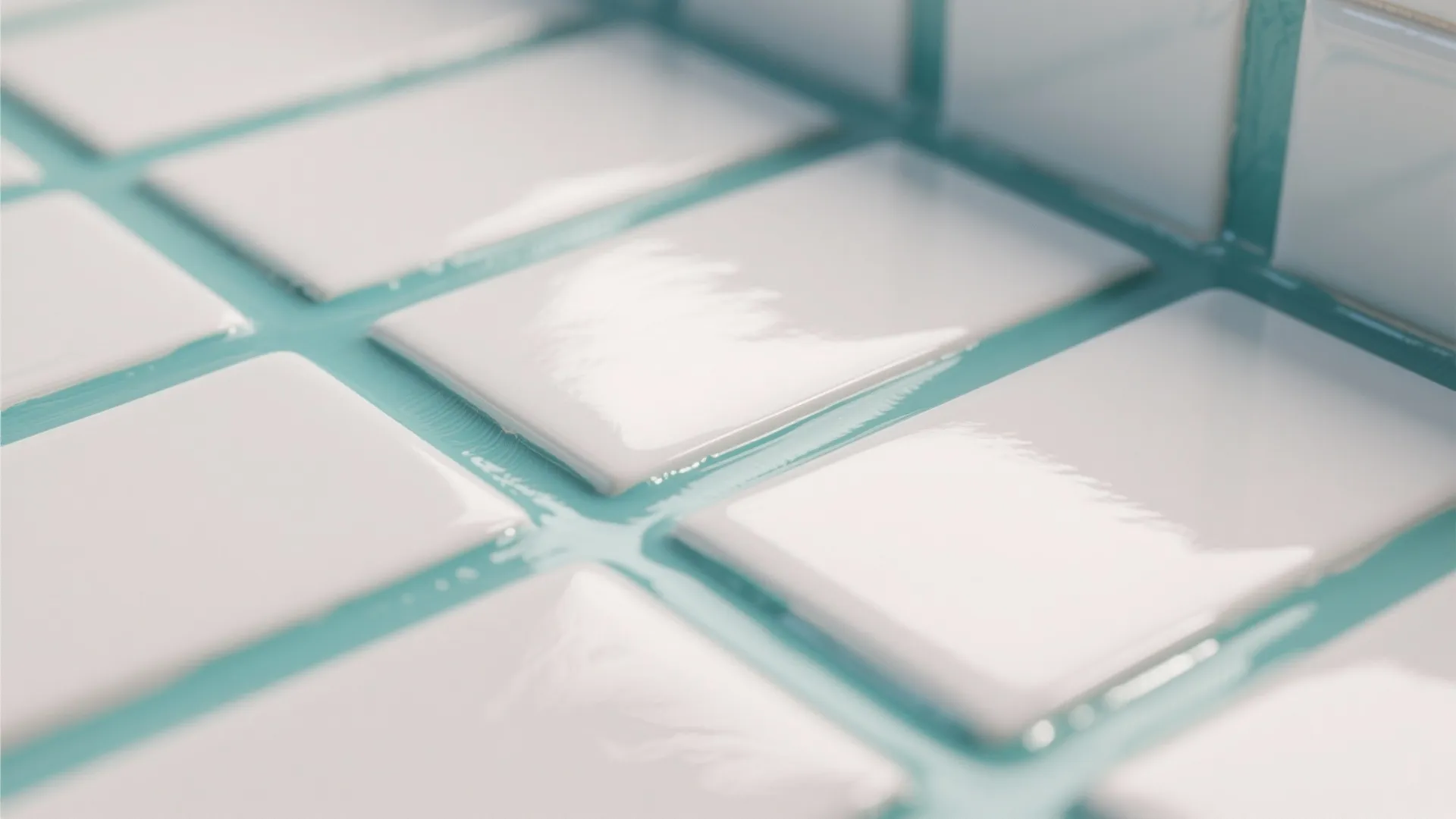 1. Subway Tile, Hand-Painted Grout Lines