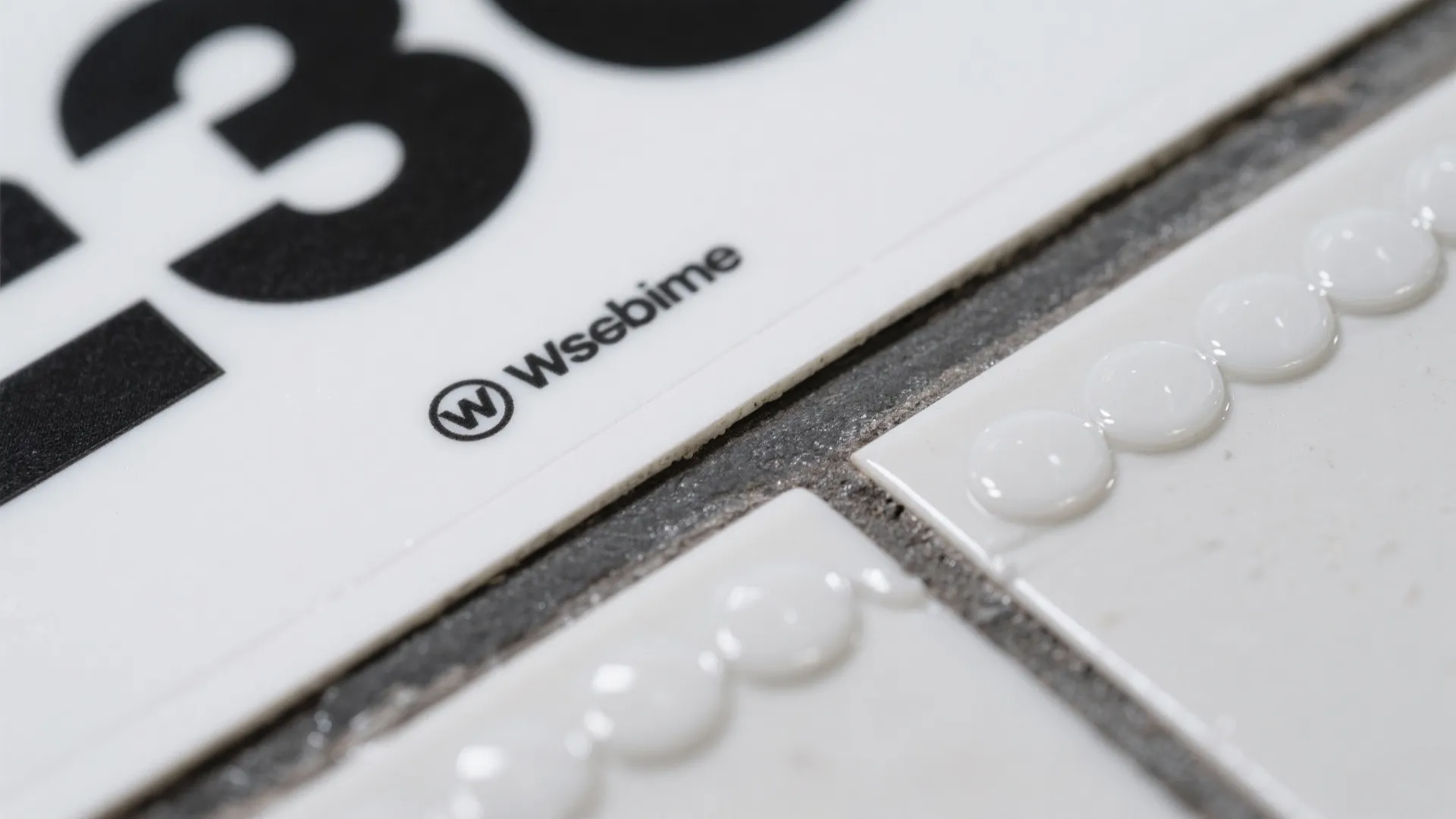 Subway tile stickers with contrasting “grout” lines