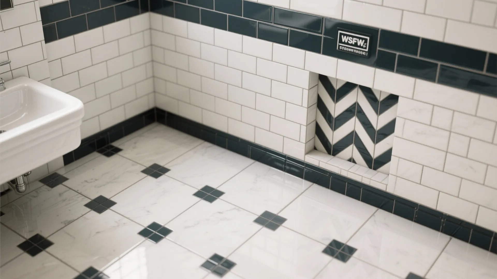 3. Subway tile, bold grout, subtle patterns