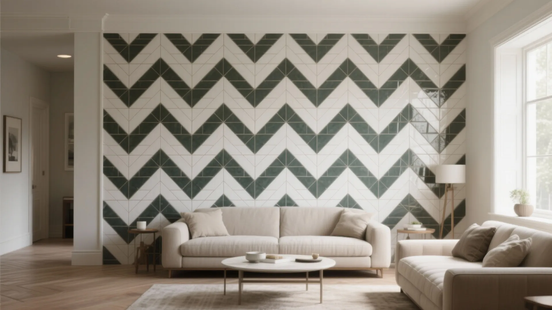 3. Patterned Subway Tile in a Small Grid