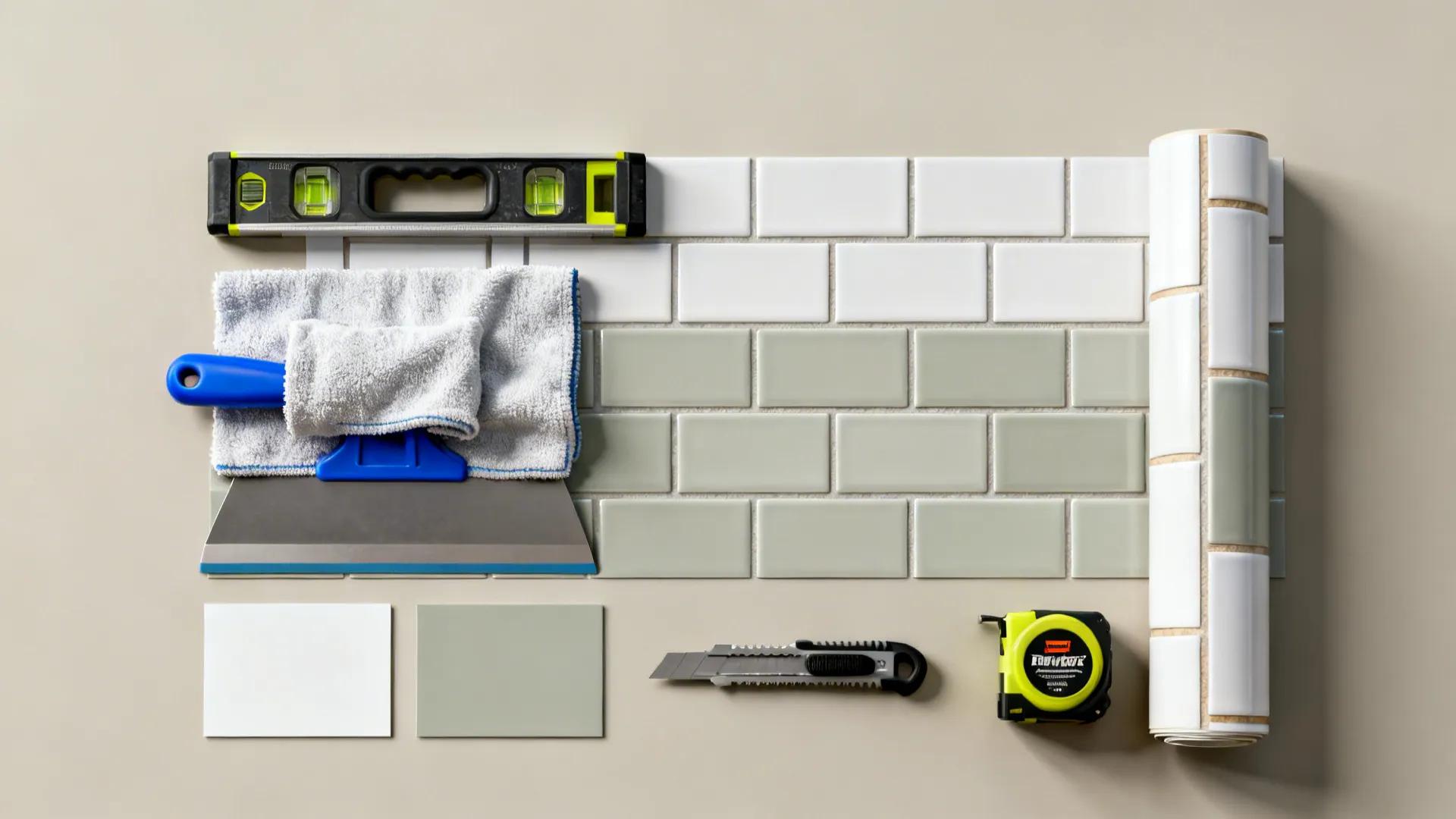 Minimal subway style with peel-and-stick