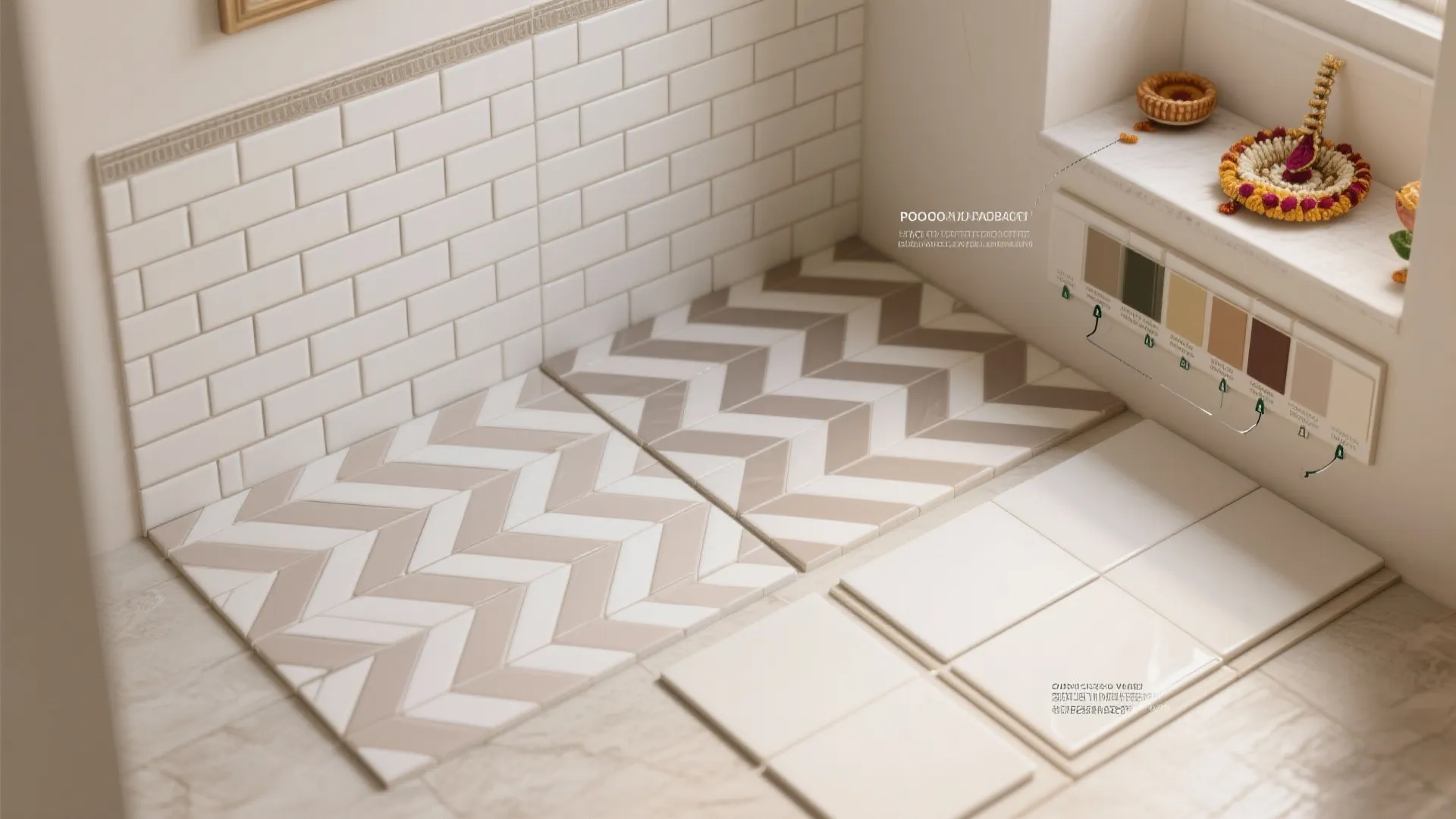 Subway tiles in calm neutrals