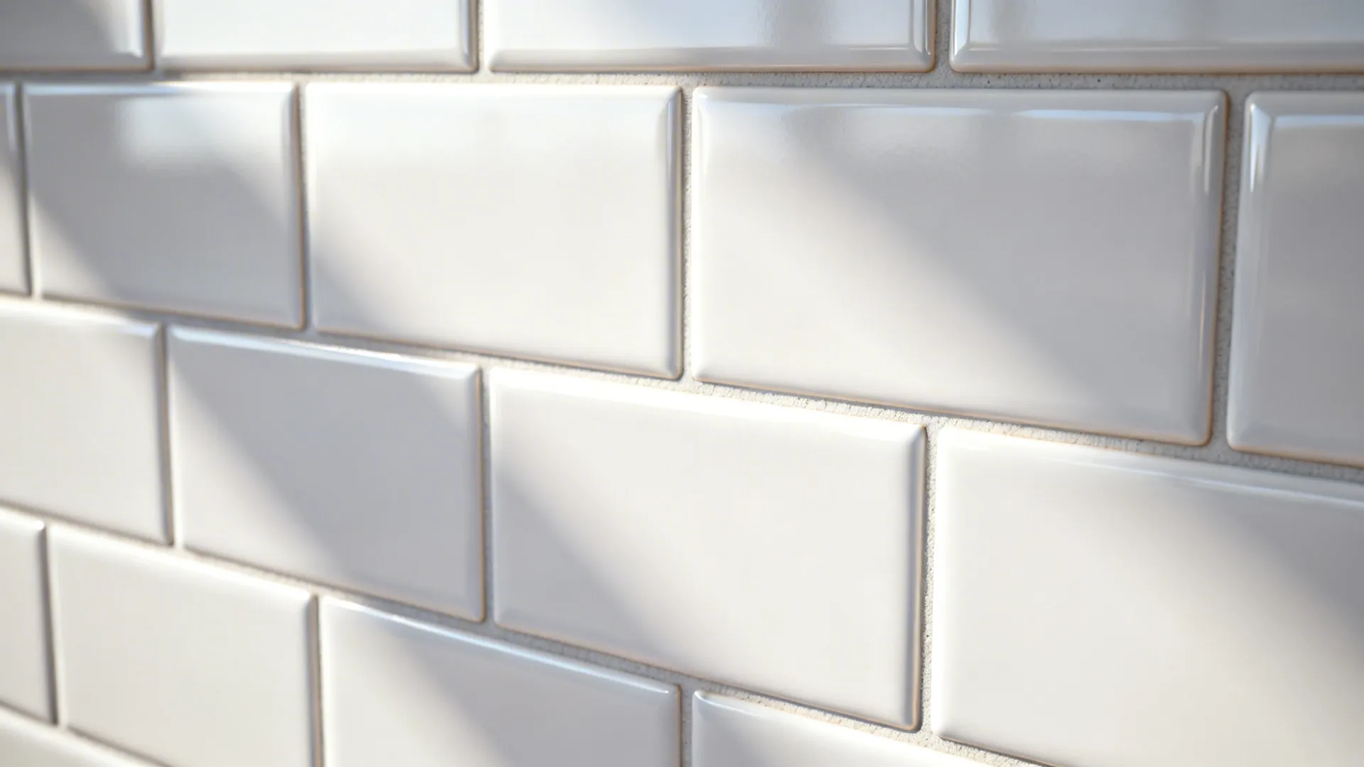 Minimalist backsplash with stacked subway tiles