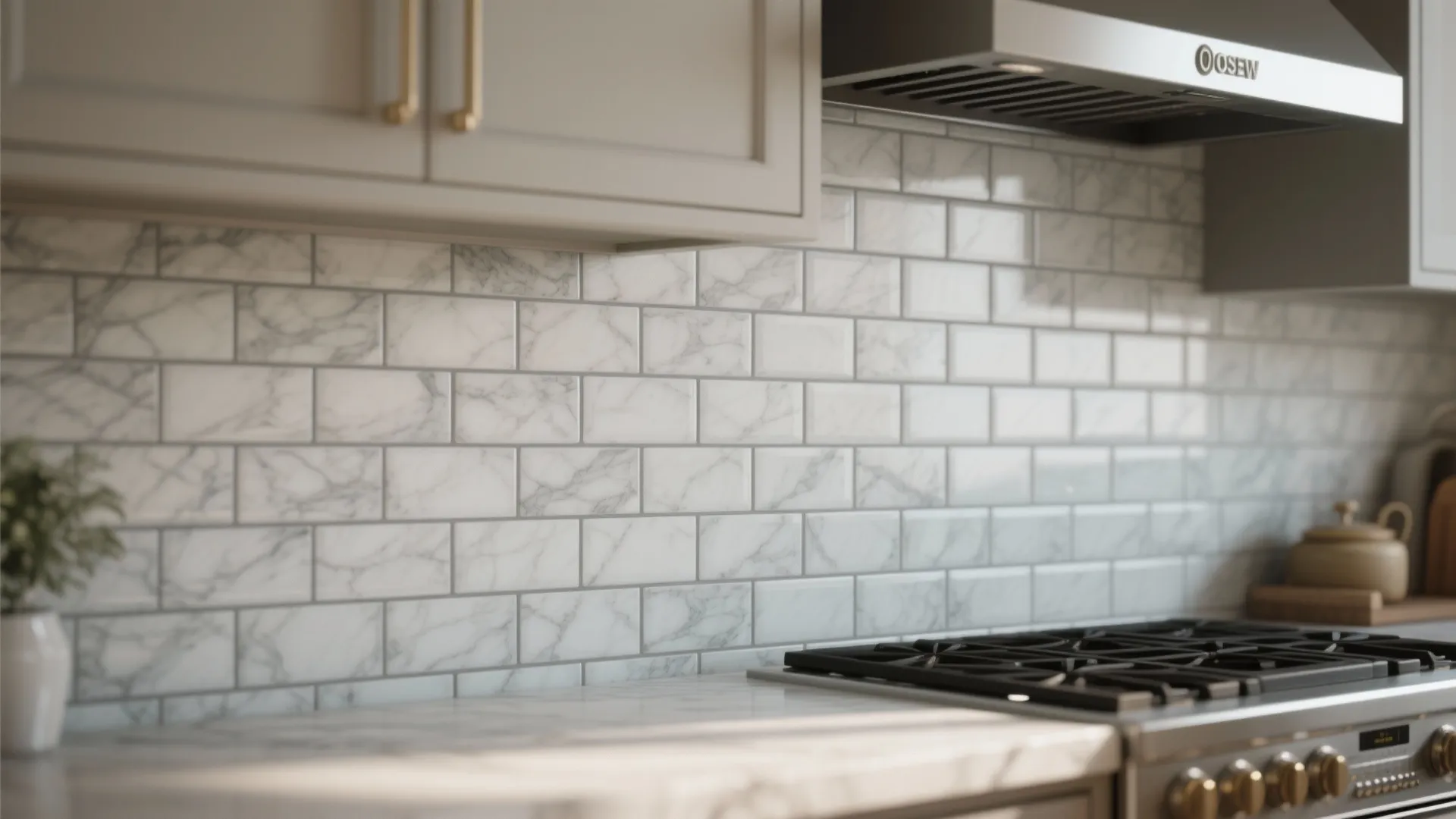 4. Subway-style marble tile for classic versatility