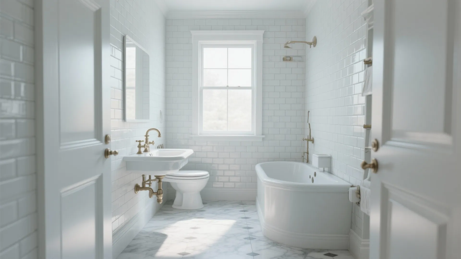 1. Classic Subway Meets Marble