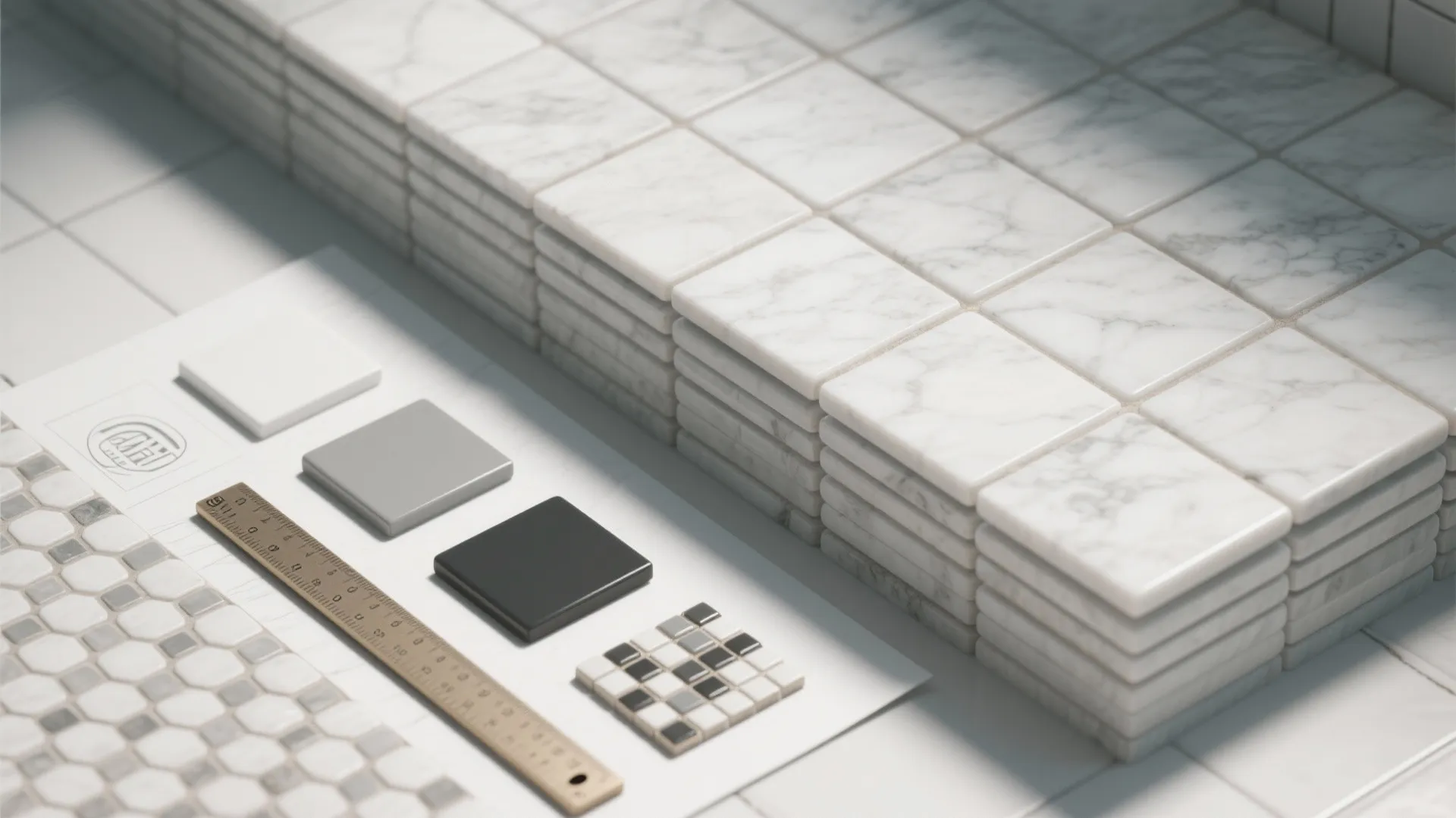 5. Subway marble tiles for classic charm