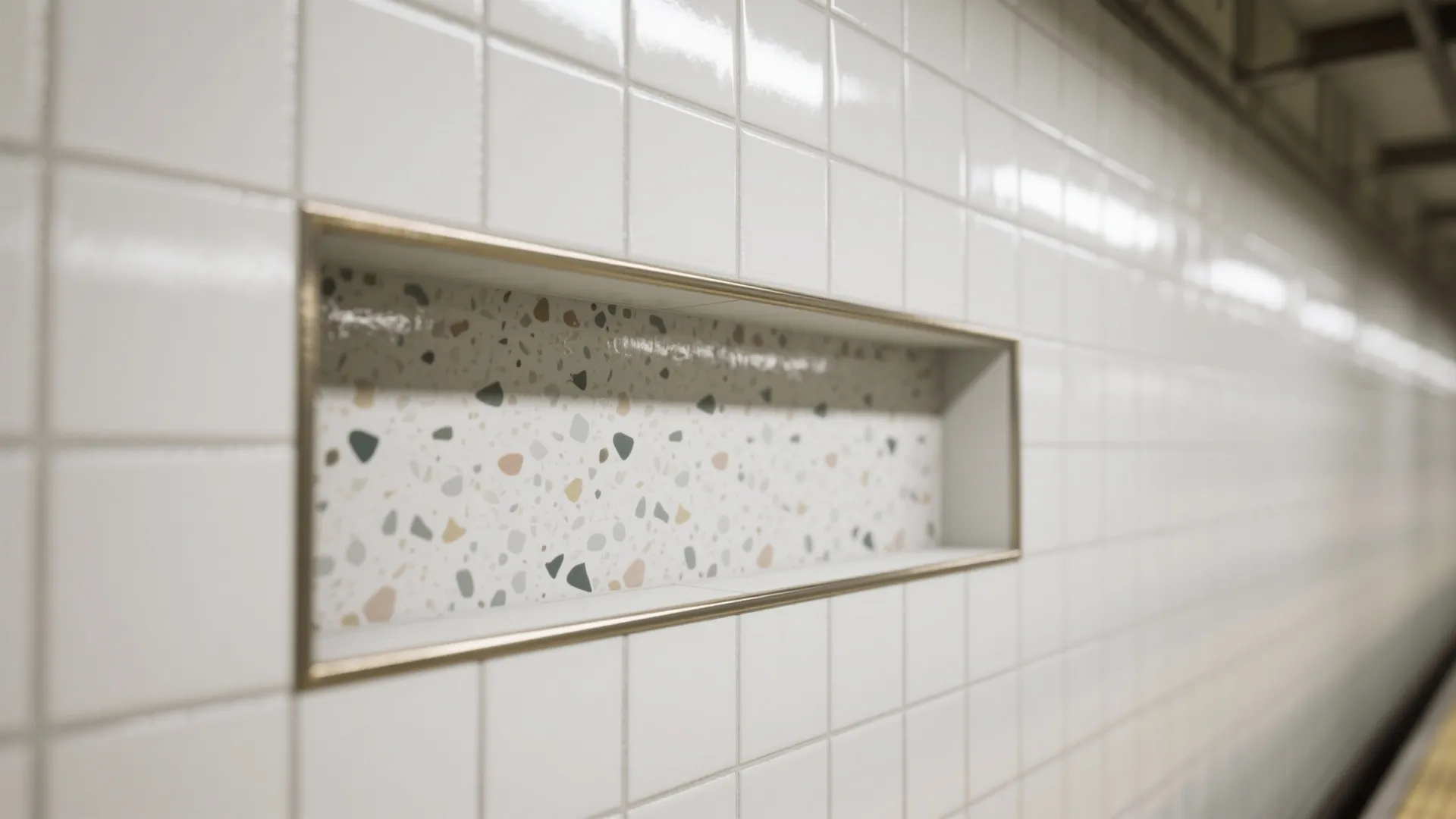 Glossy Subway Walls + an Accent Niche