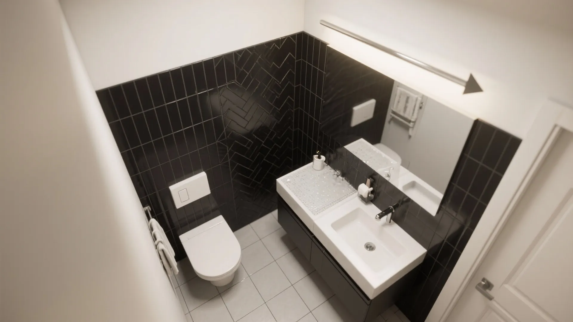 Glossy Subway Patterns with High-Contrast Grout