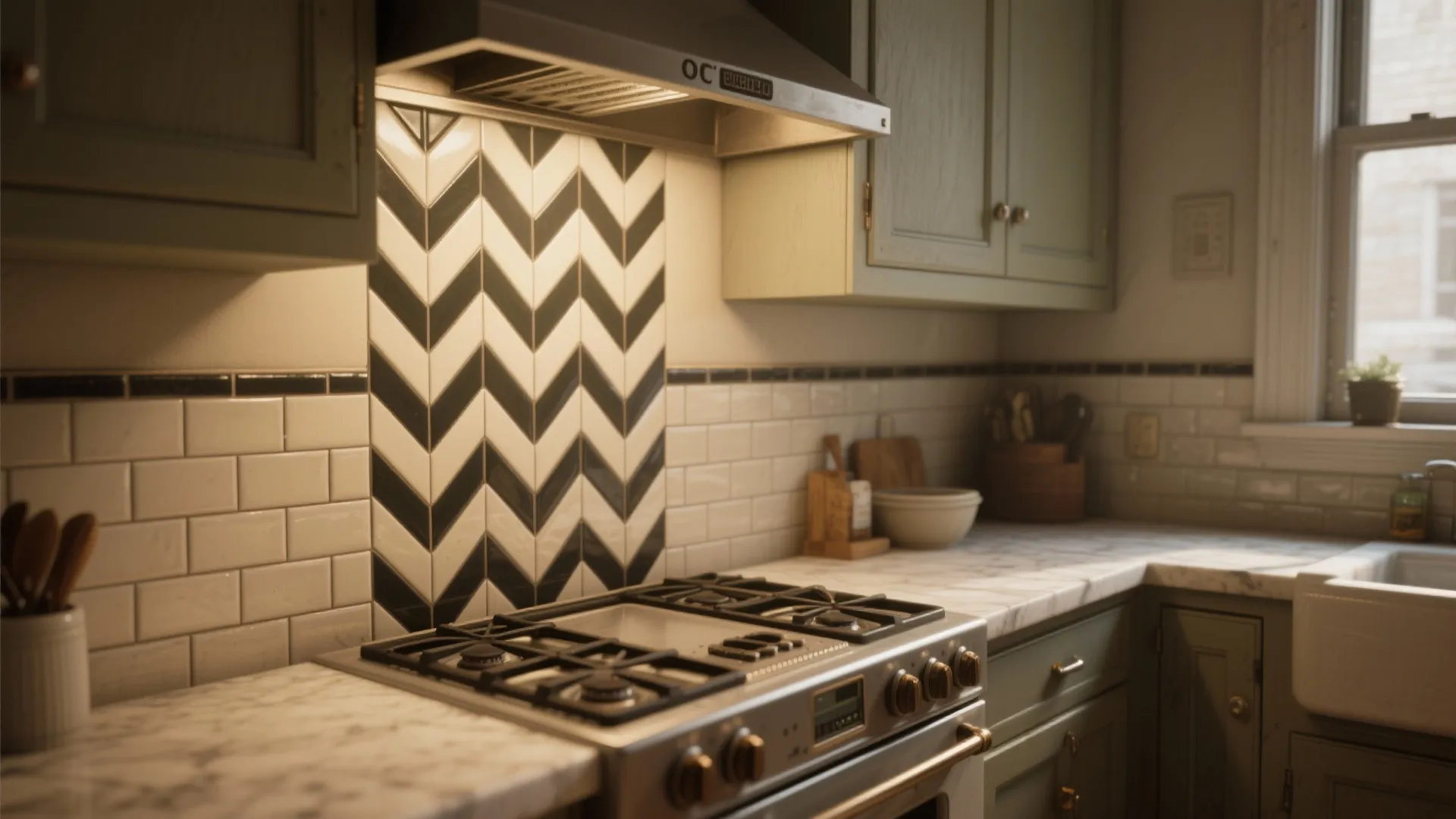 1. Classic subway tile with a twist