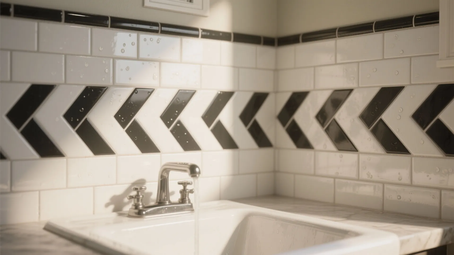 1. Classic Subway Tile with High-Contrast Grout