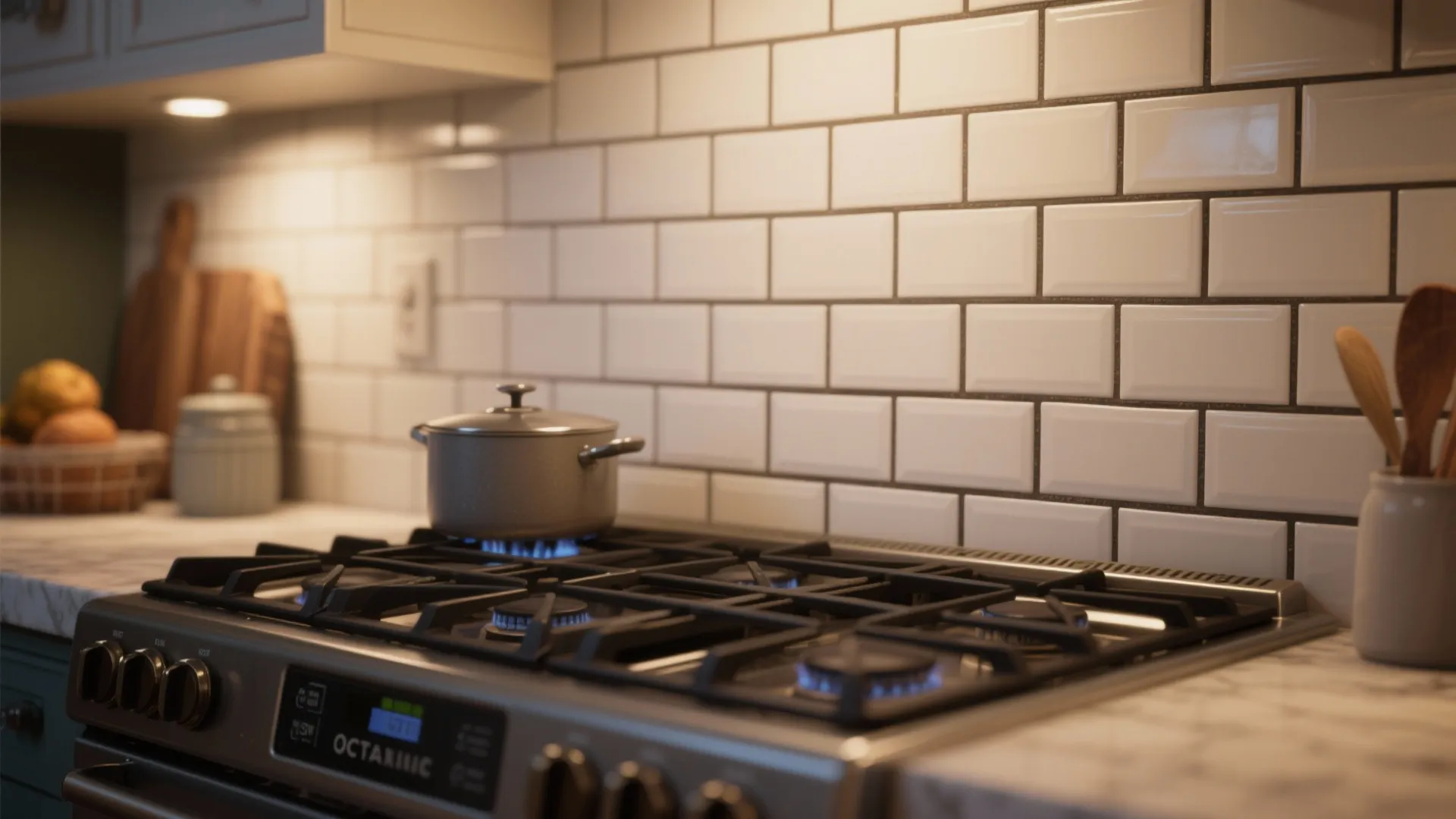 2. Timeless subway tile with contrasting grout