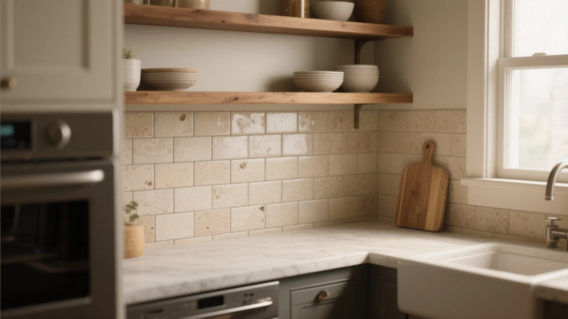 1. Classic Subway Travertine