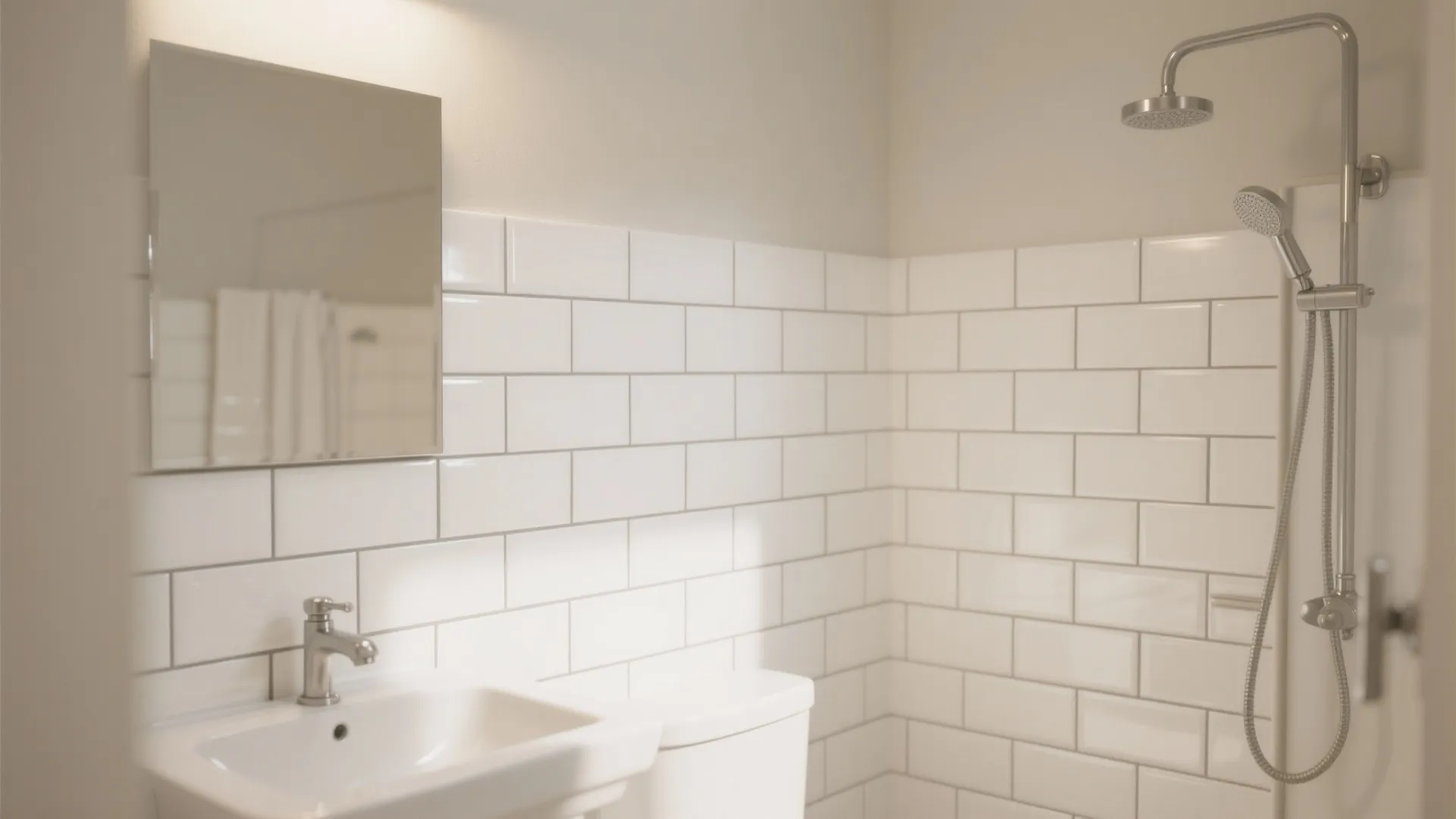 Subway tiles with ultra-thin grout