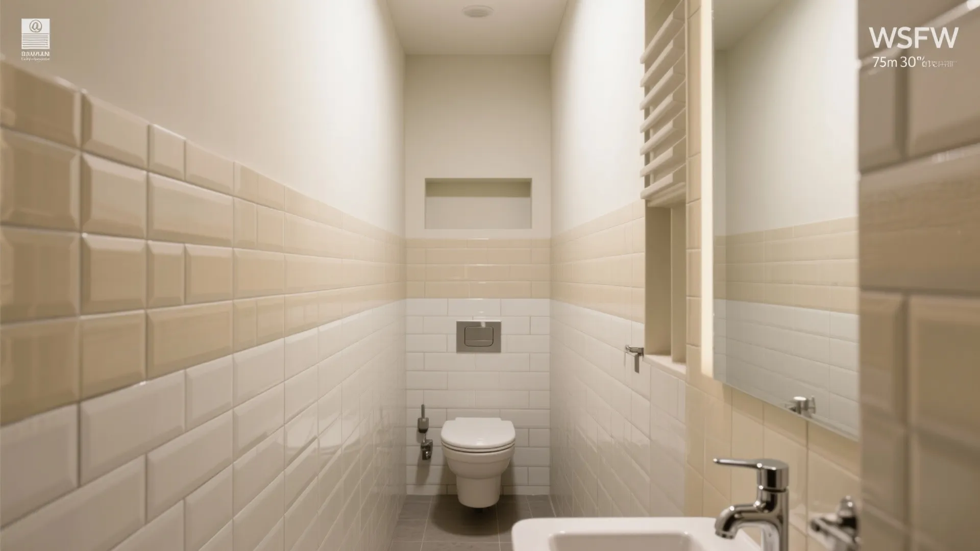 Contemporary Subway Tiles with Warm Neutrals