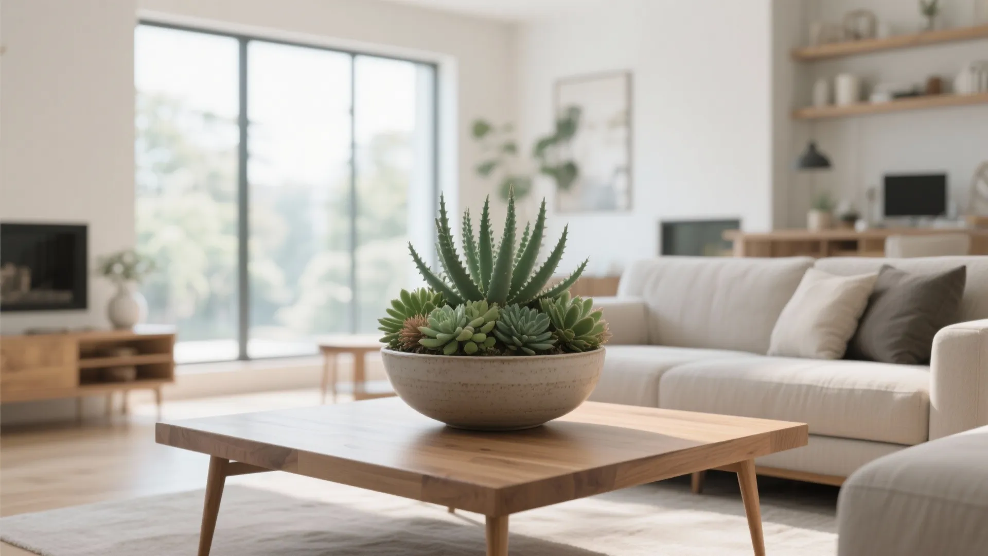 5. Coffee Table Green Accent