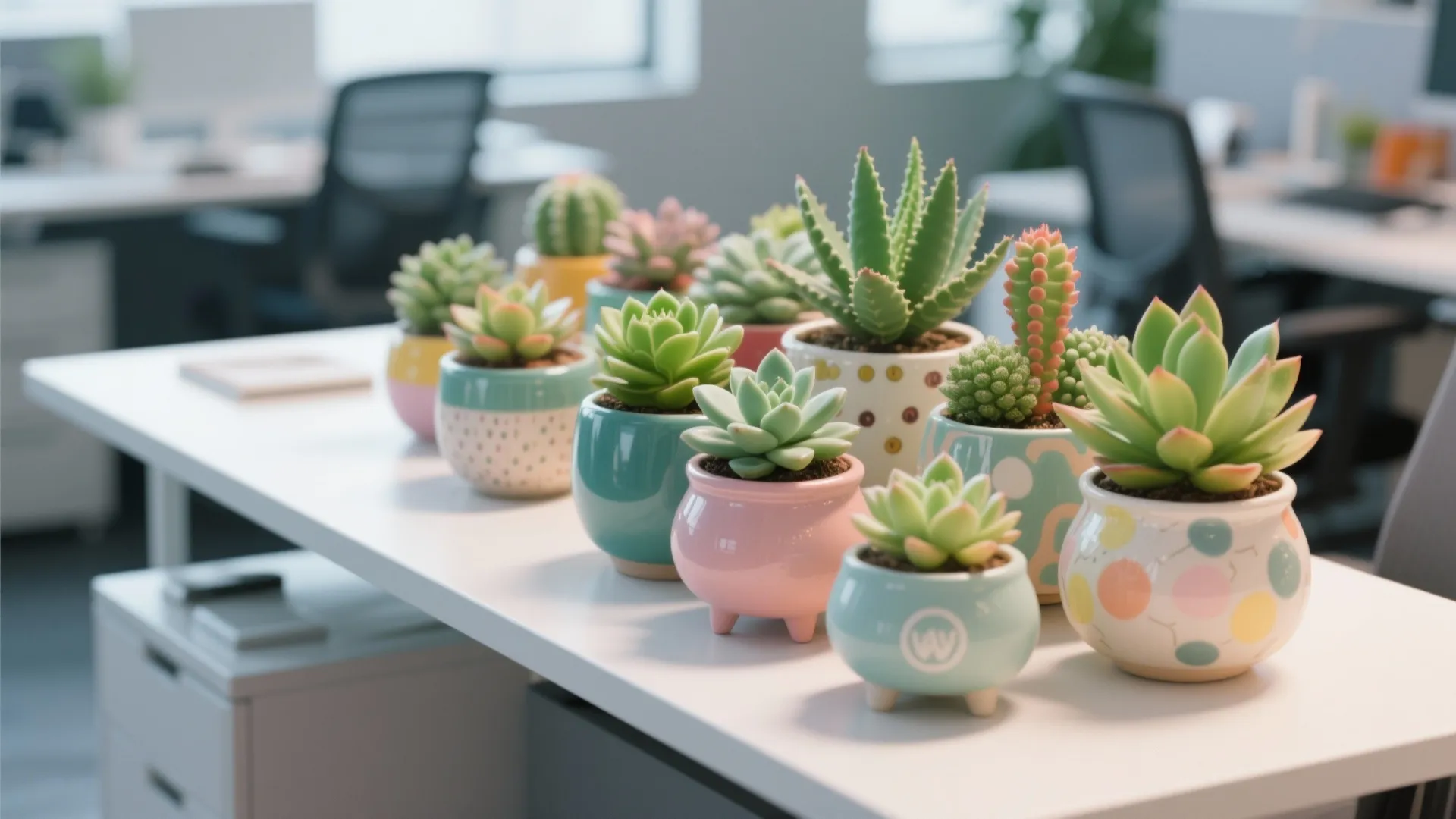 1. Succulent Desk Companions