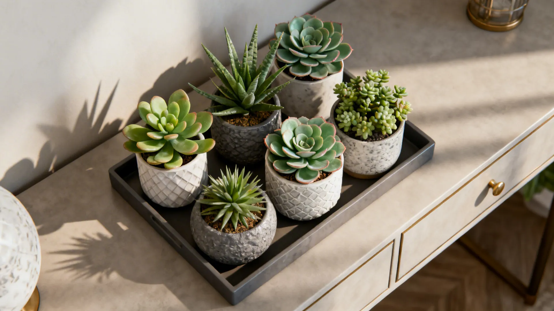 4. Mini Succulent Group on a Tray