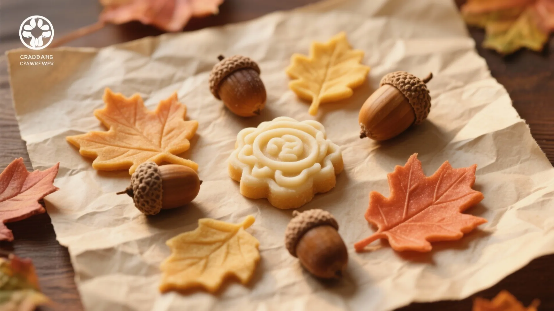 9. Acorn and Leaf Sugar Decorations