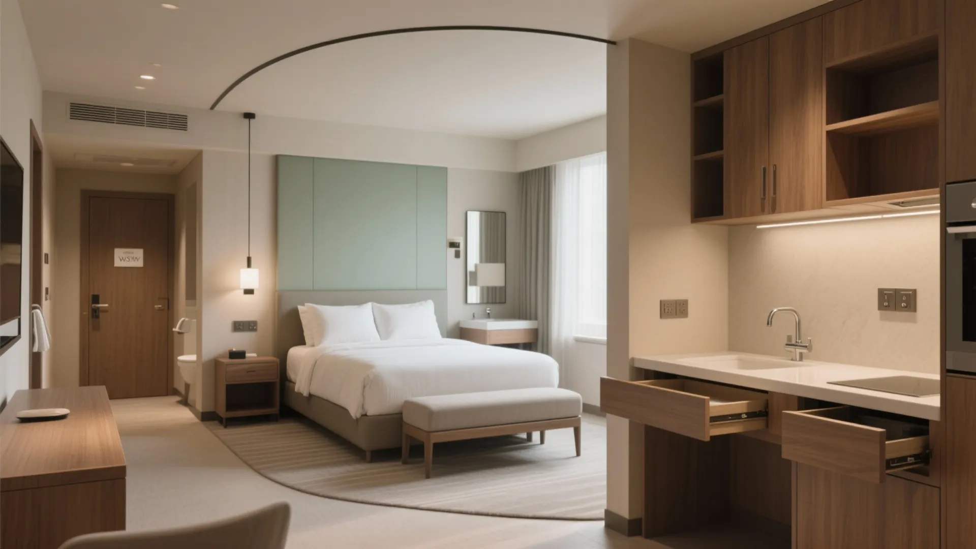 Hotel-comfort suites with universal layout