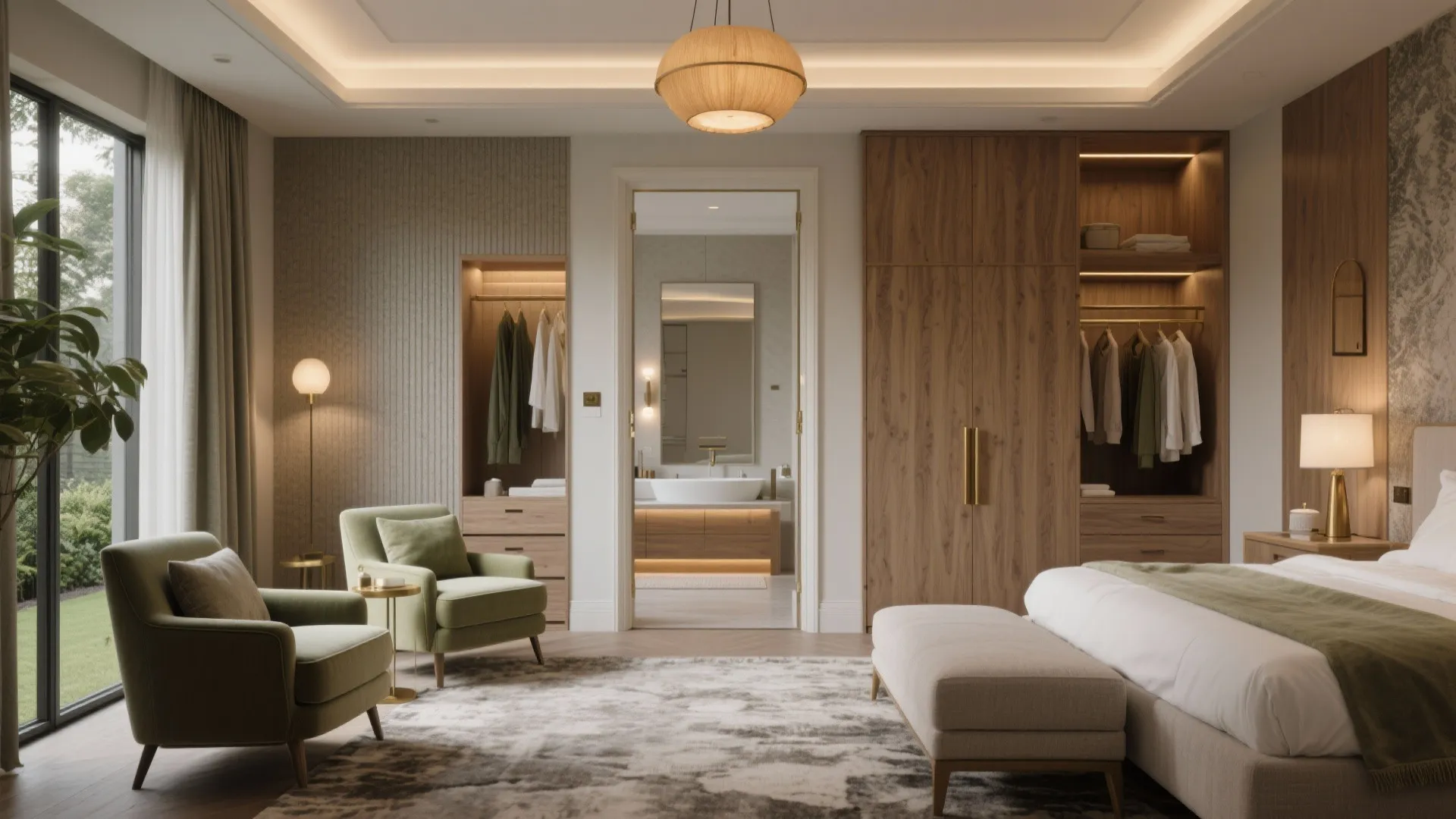 Suite-Style Master: Walk-in Wardrobe, Lounge Nook, and Spa Bath