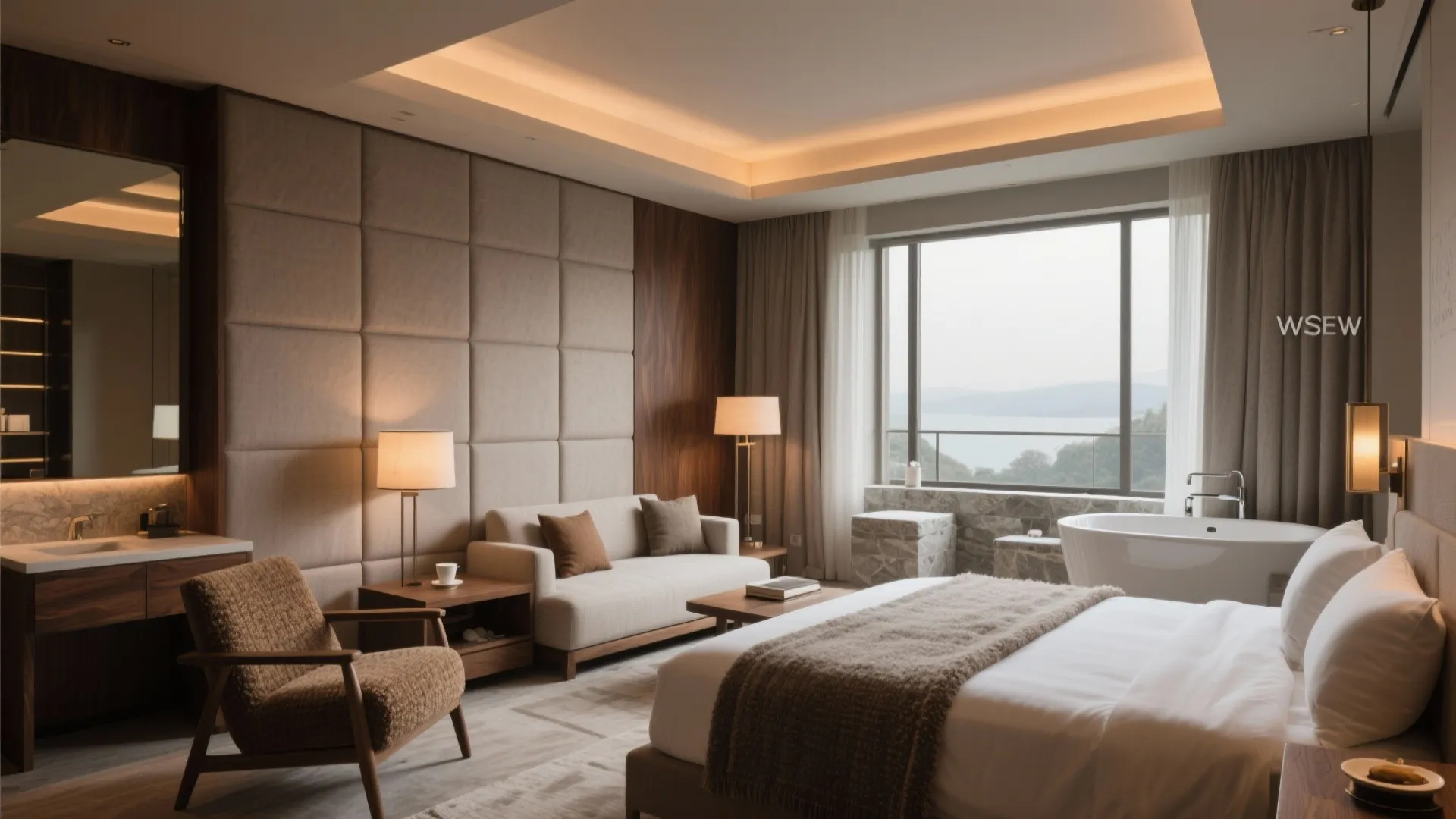 Boutique-hotel primary suite retreat