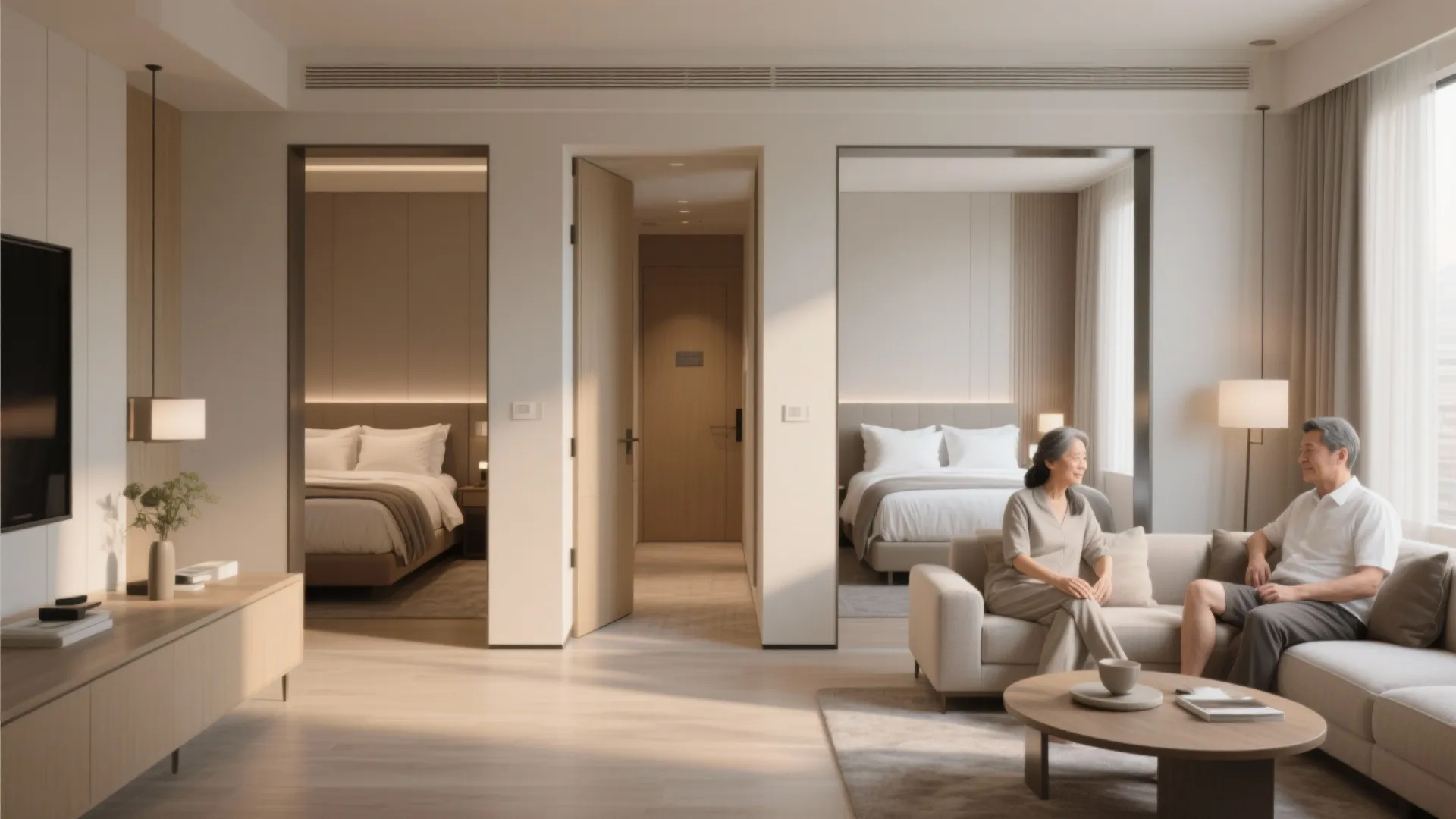 1. Choose suites with true separation — for privacy and naps