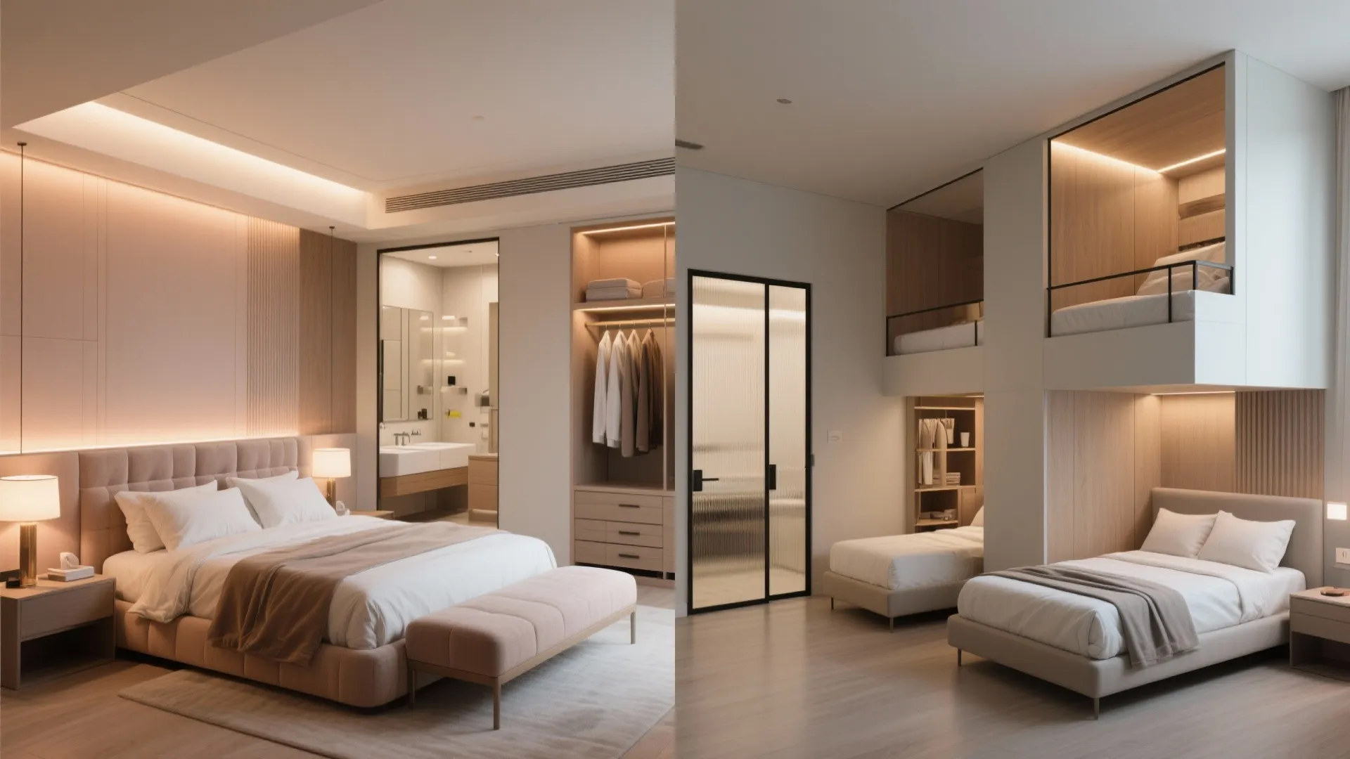3. Suite-style master with compact secondary bedrooms