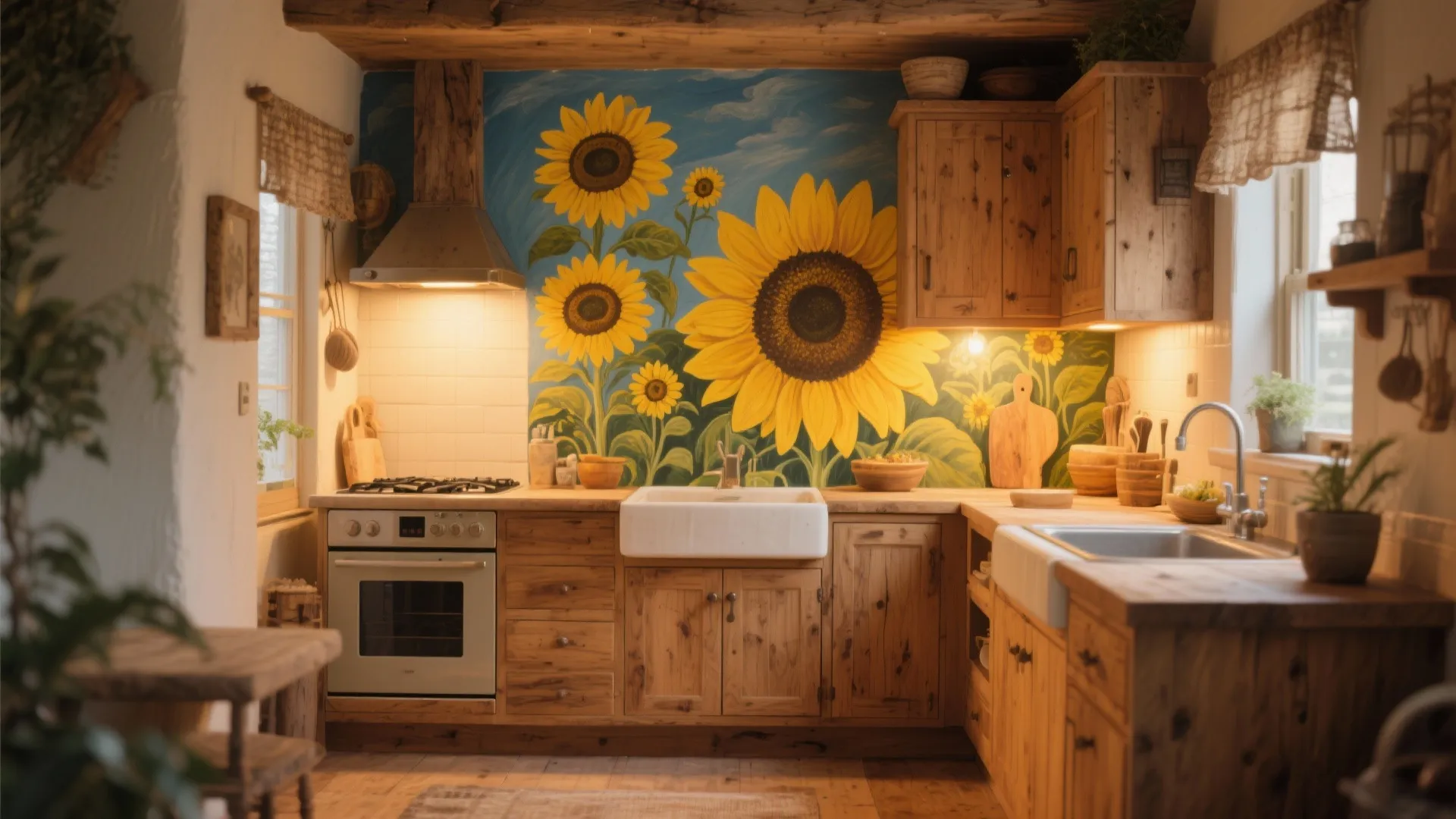 9. Sunflower Accent Wall