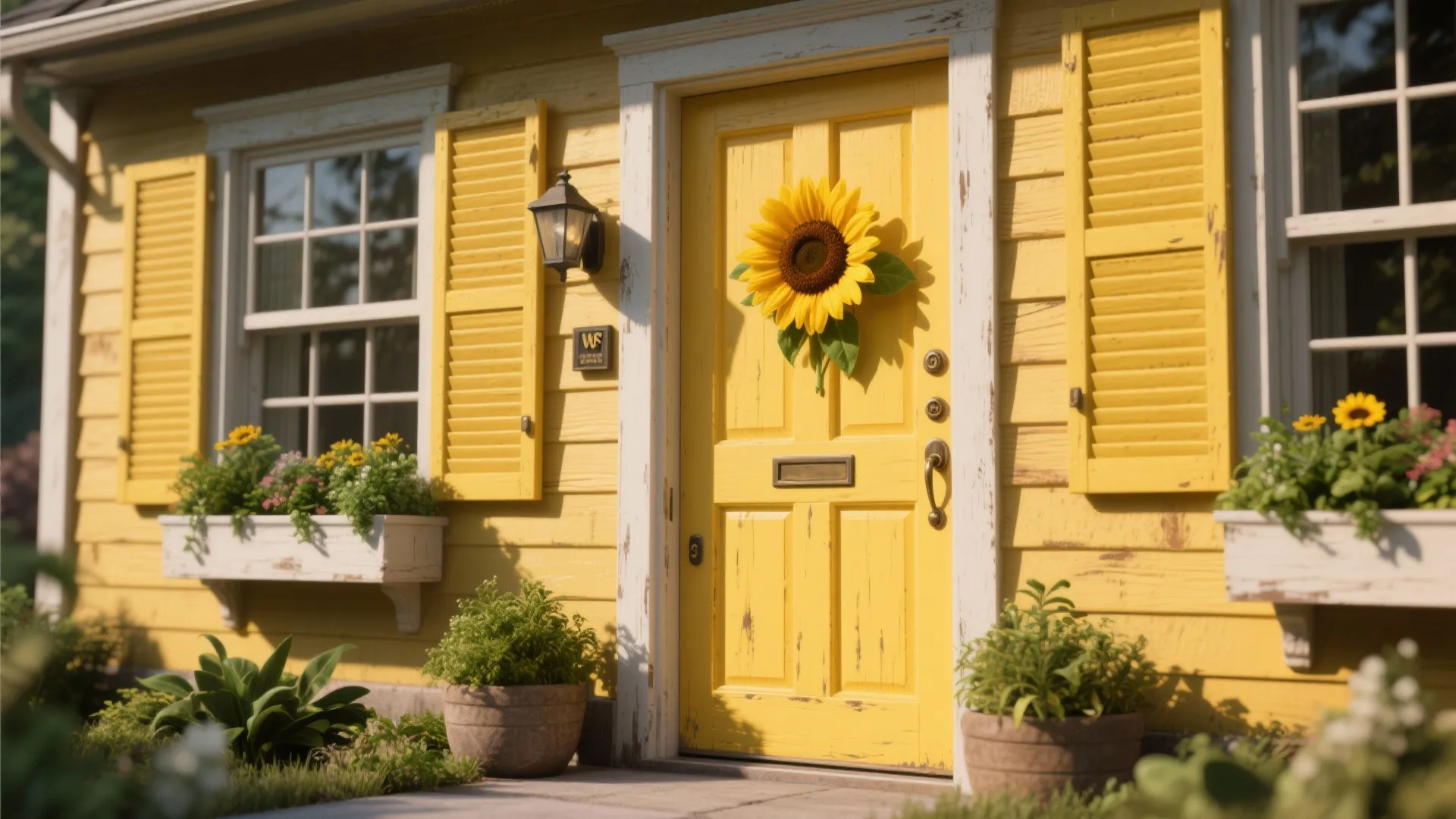 4. Use Accent Details — Doors, Shutters, and Planters