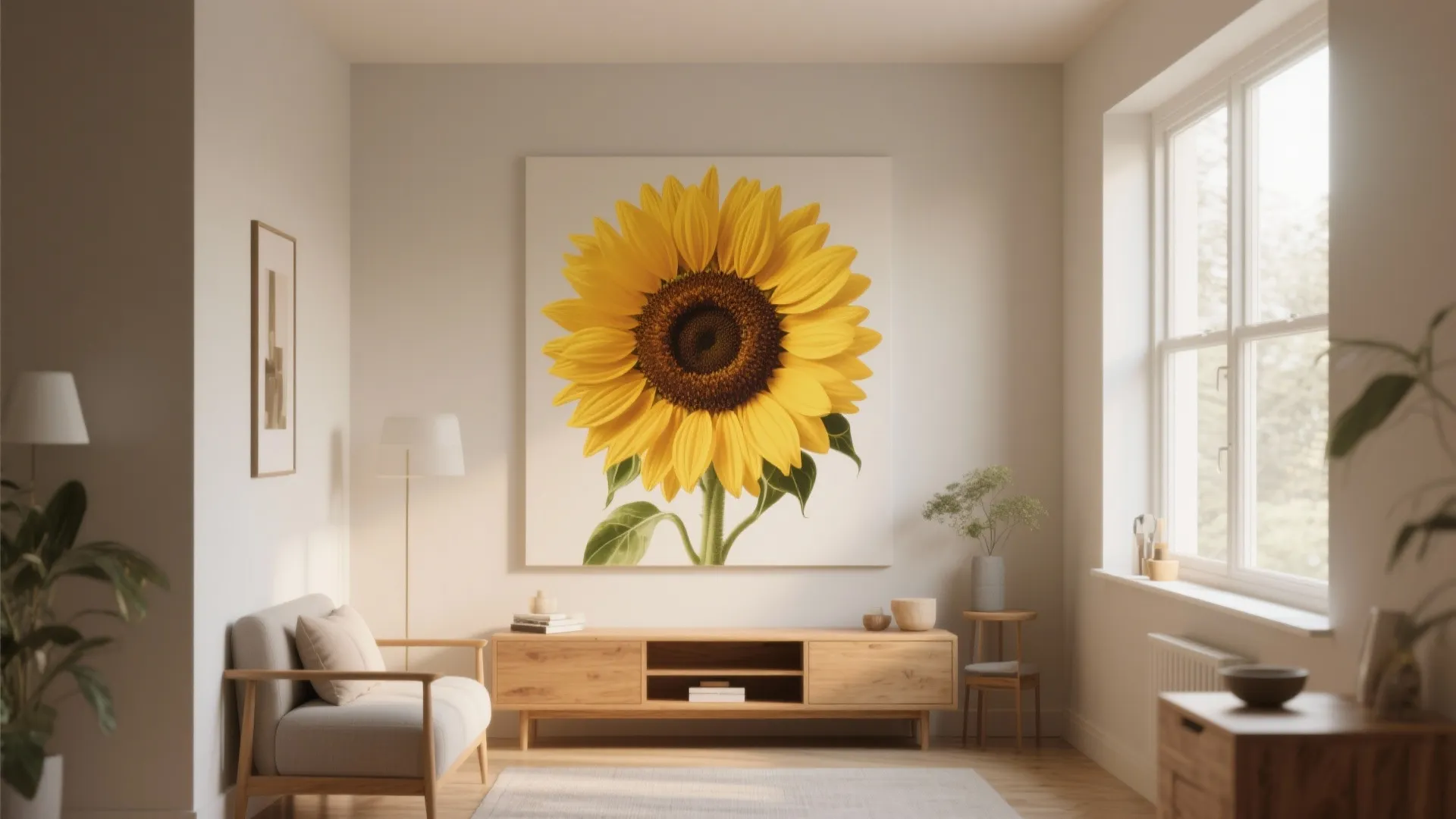 2. Sunflower Accent Wall