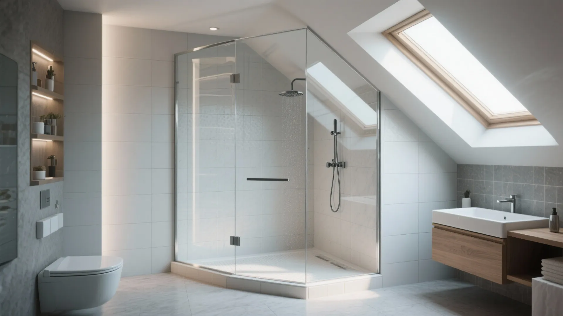 2. Create a Sunken Shower Area