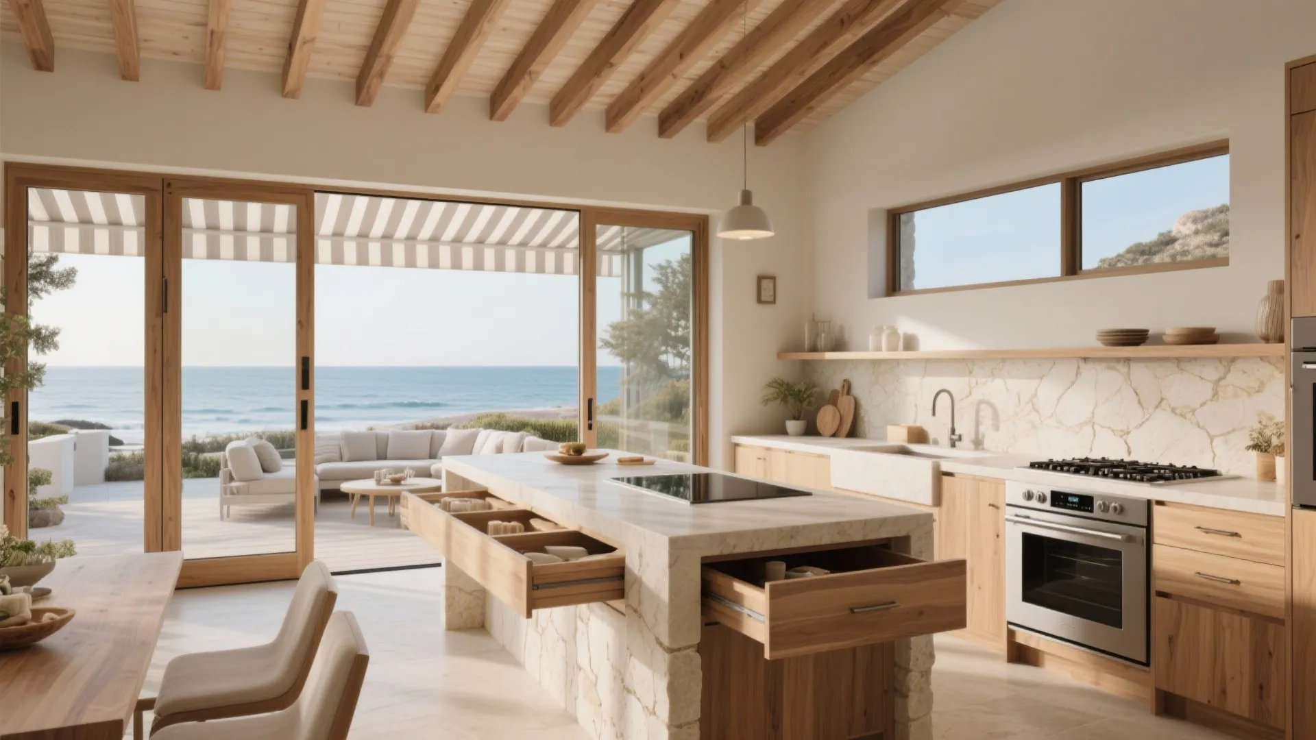 Sunlit Indoor–Outdoor Kitchens