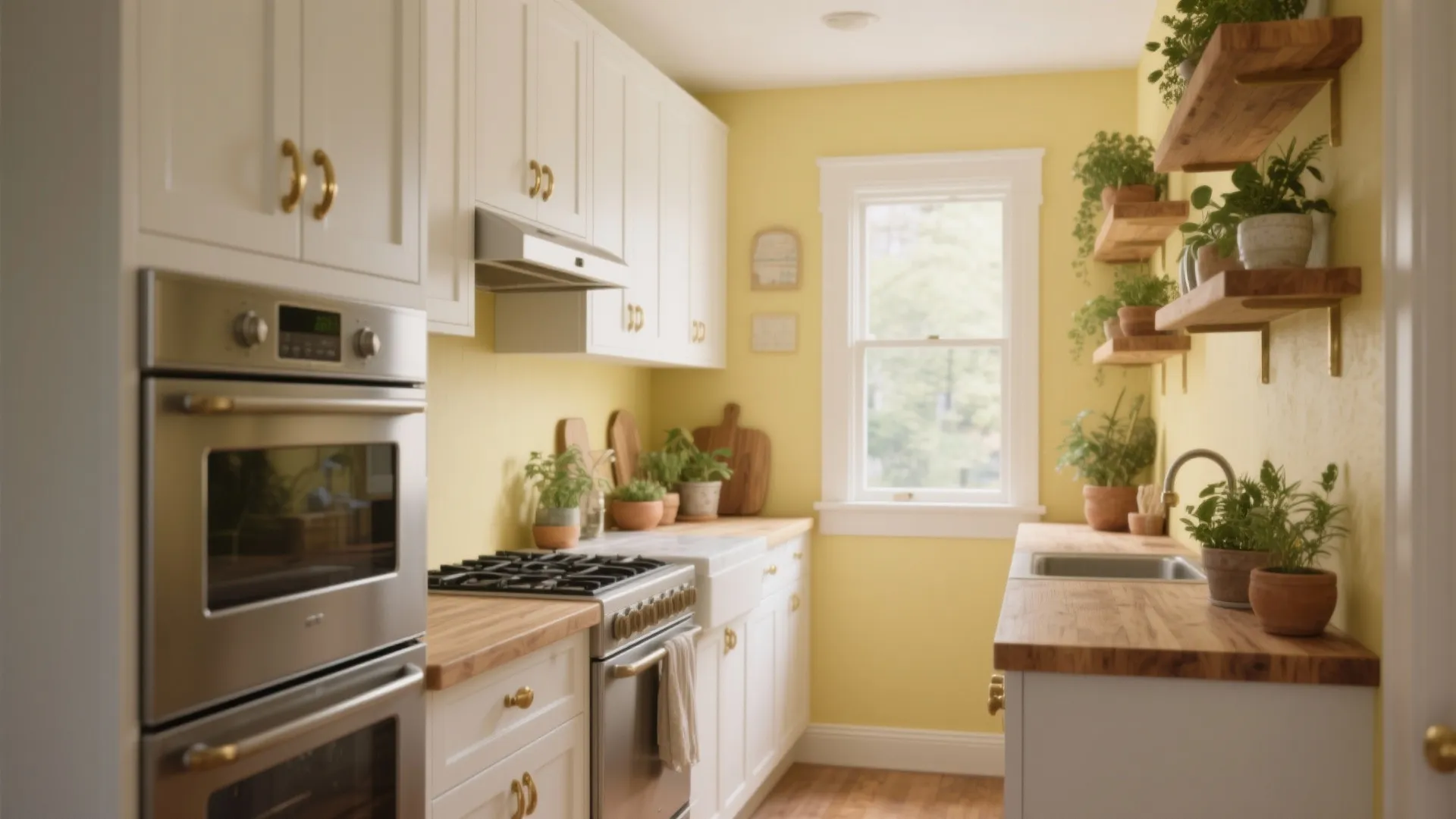 Brighten Up: 5 Yellow Kitchen Ideas: How to use yellow paint in small kitchens — 5 practical inspirations from a pro designer