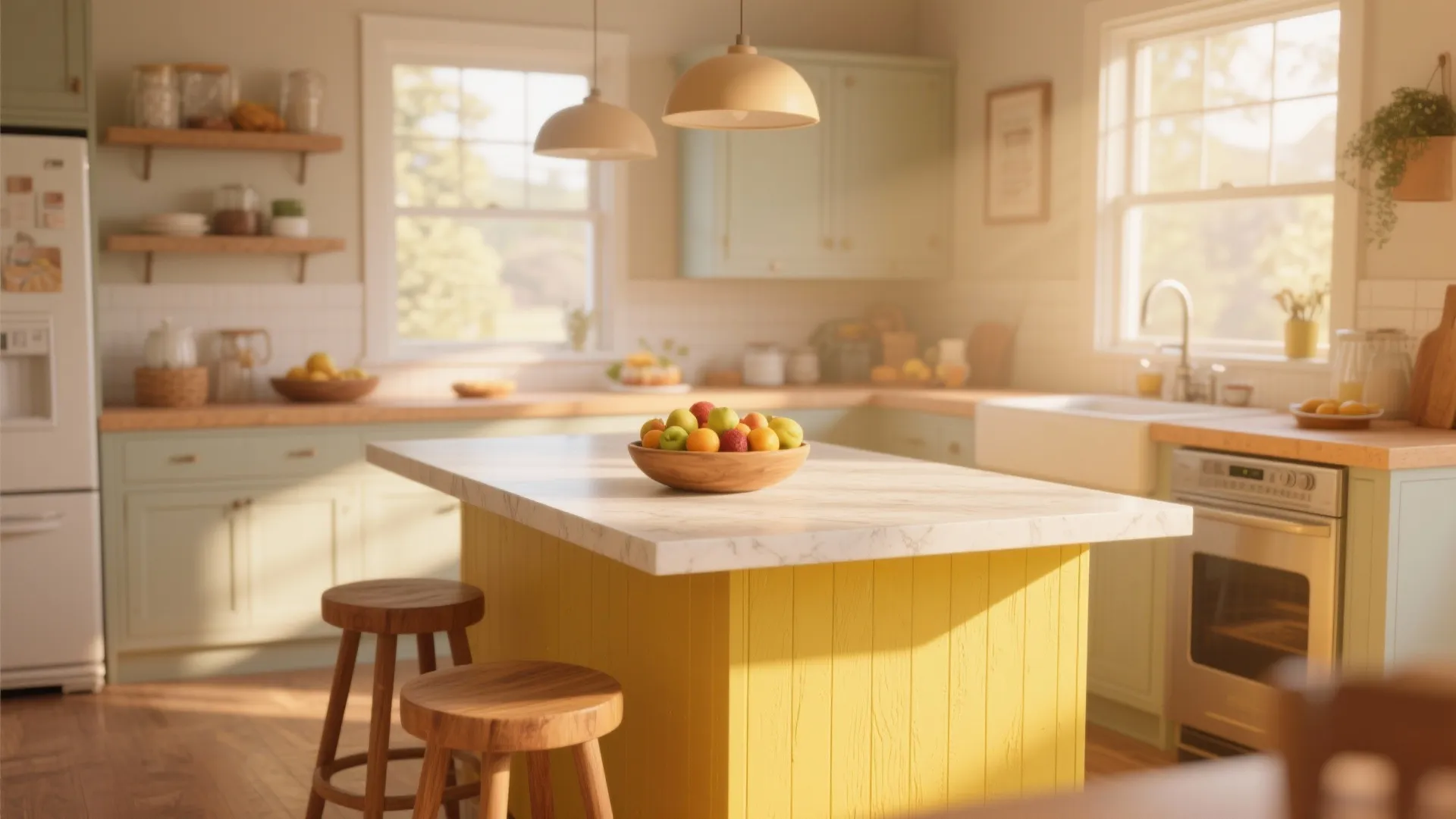 Sunny Yellow as an Accent, Not a Wall Dominator