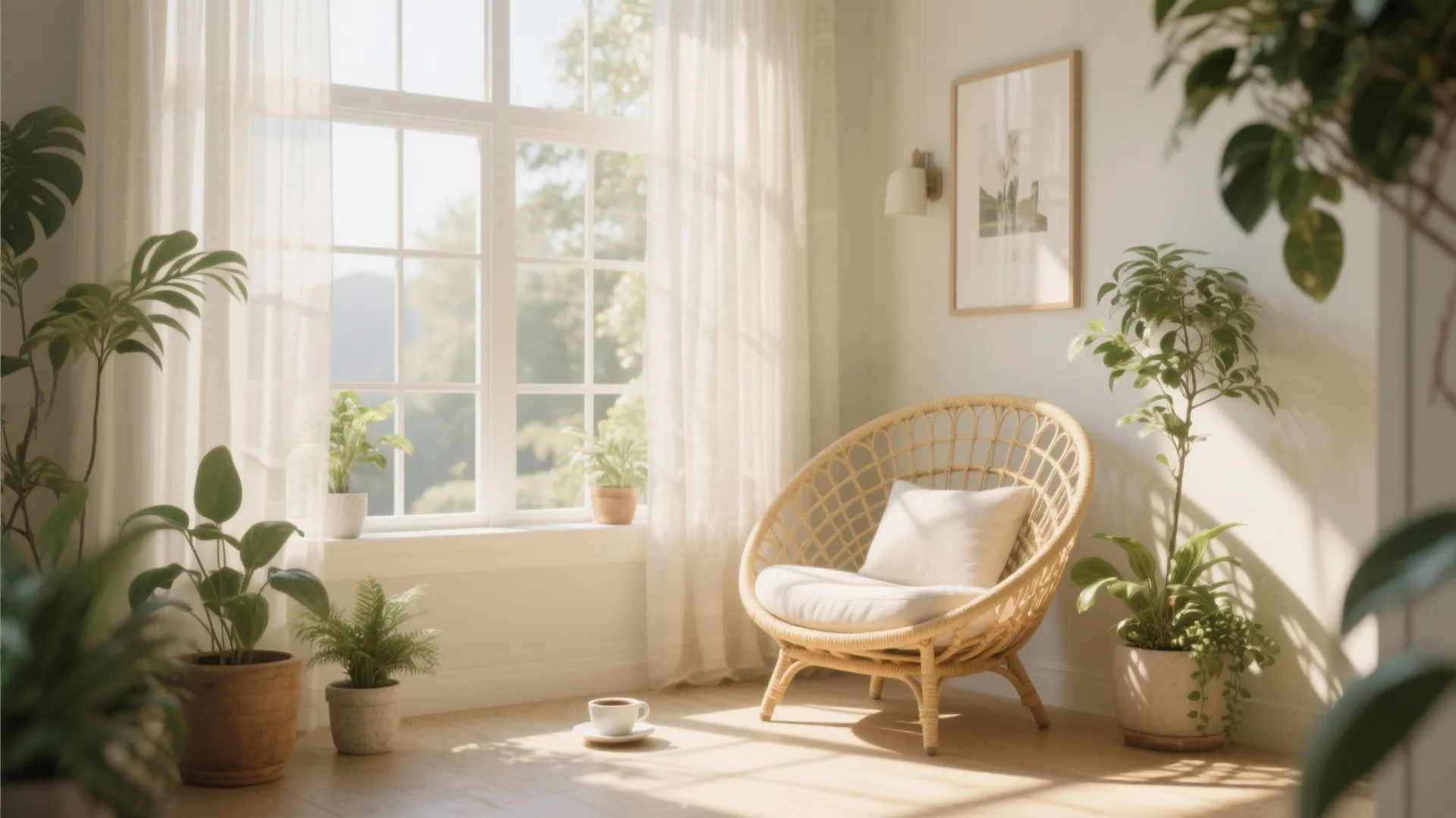 9. Papasan in a Sunroom Corner
