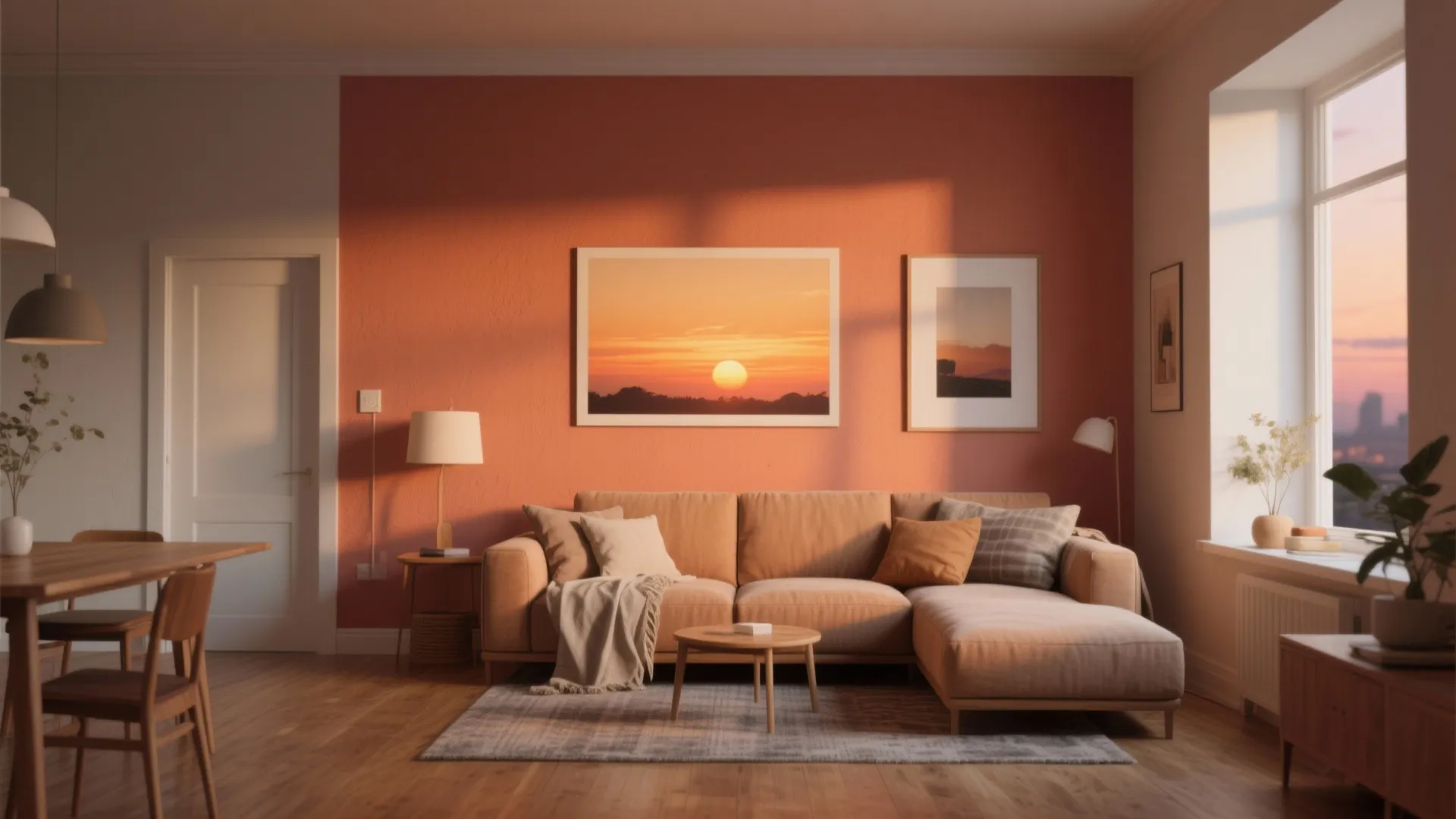 1. Sunset Accent Wall