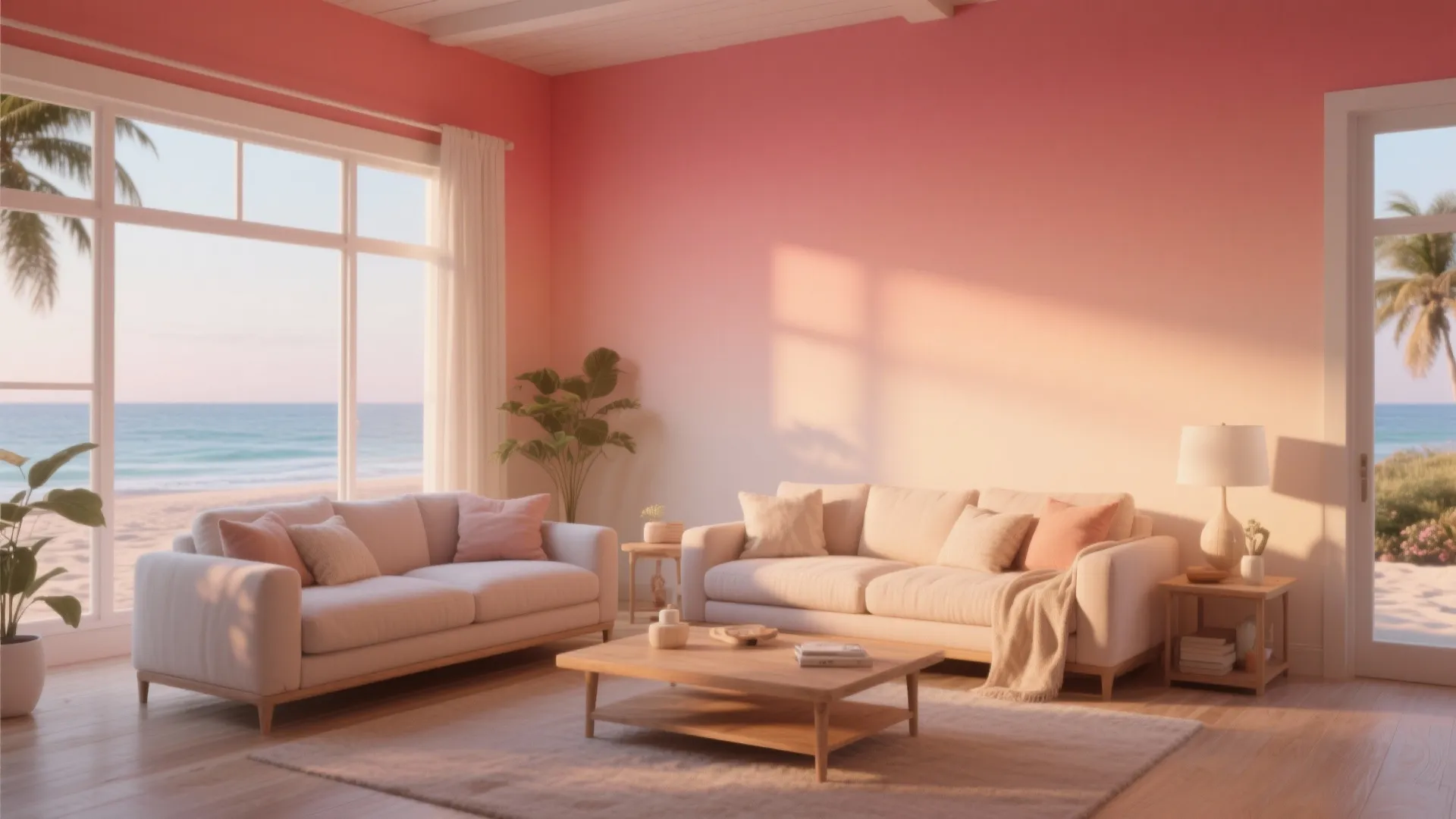 10. Sunset Gradient Walls