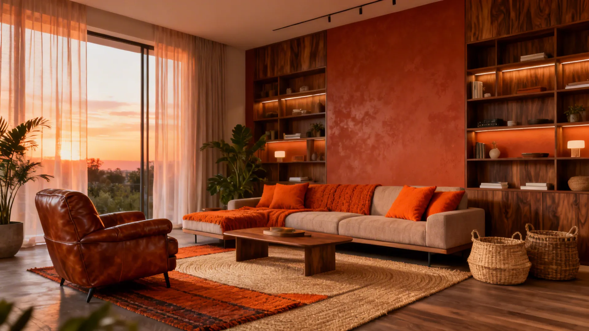 5 Orange and Brown Living Room Ideas