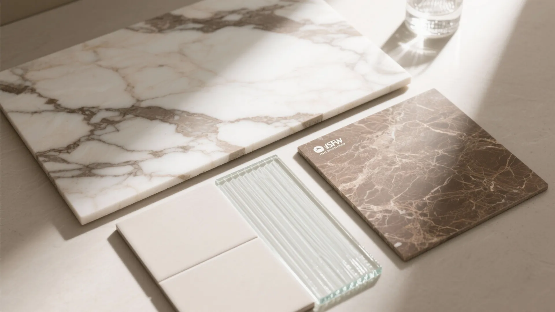 Statement Surfaces: Stone, Quartz, and Glass