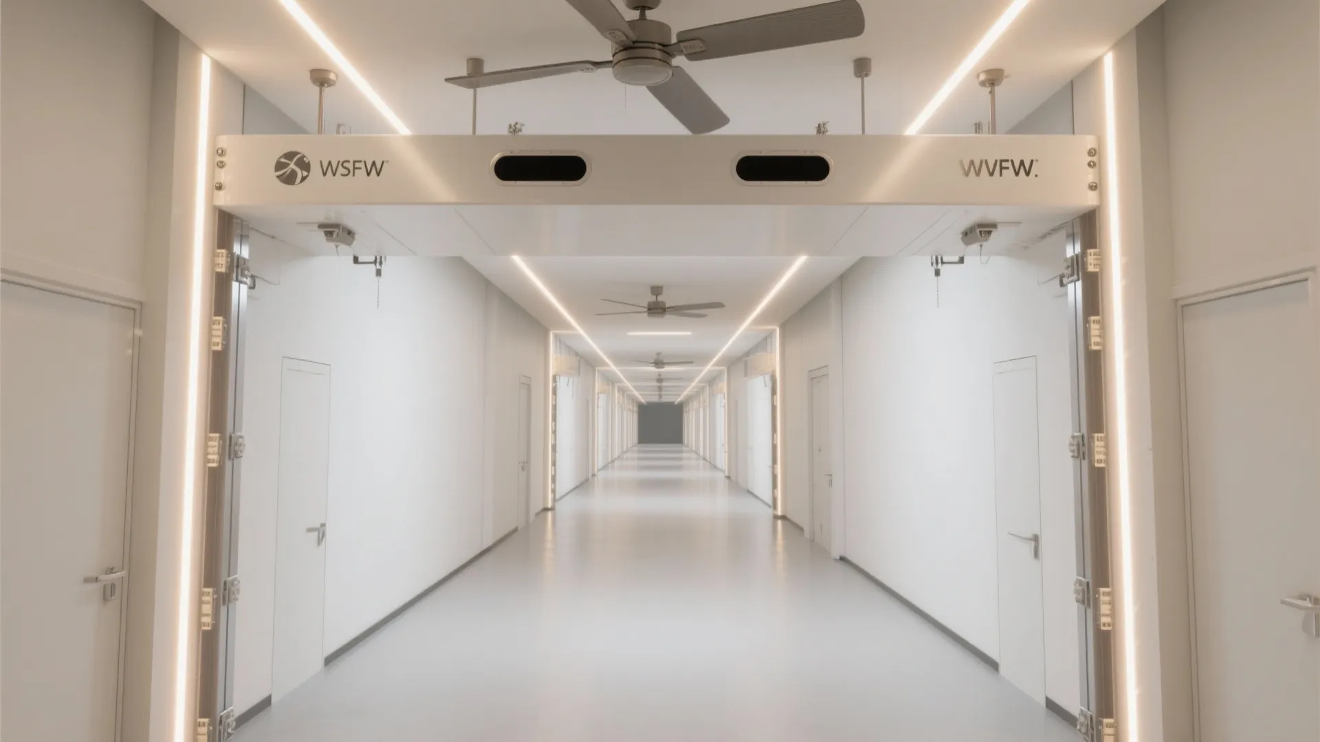 Suspended Gypsum Raceway with Dual Fan Slots