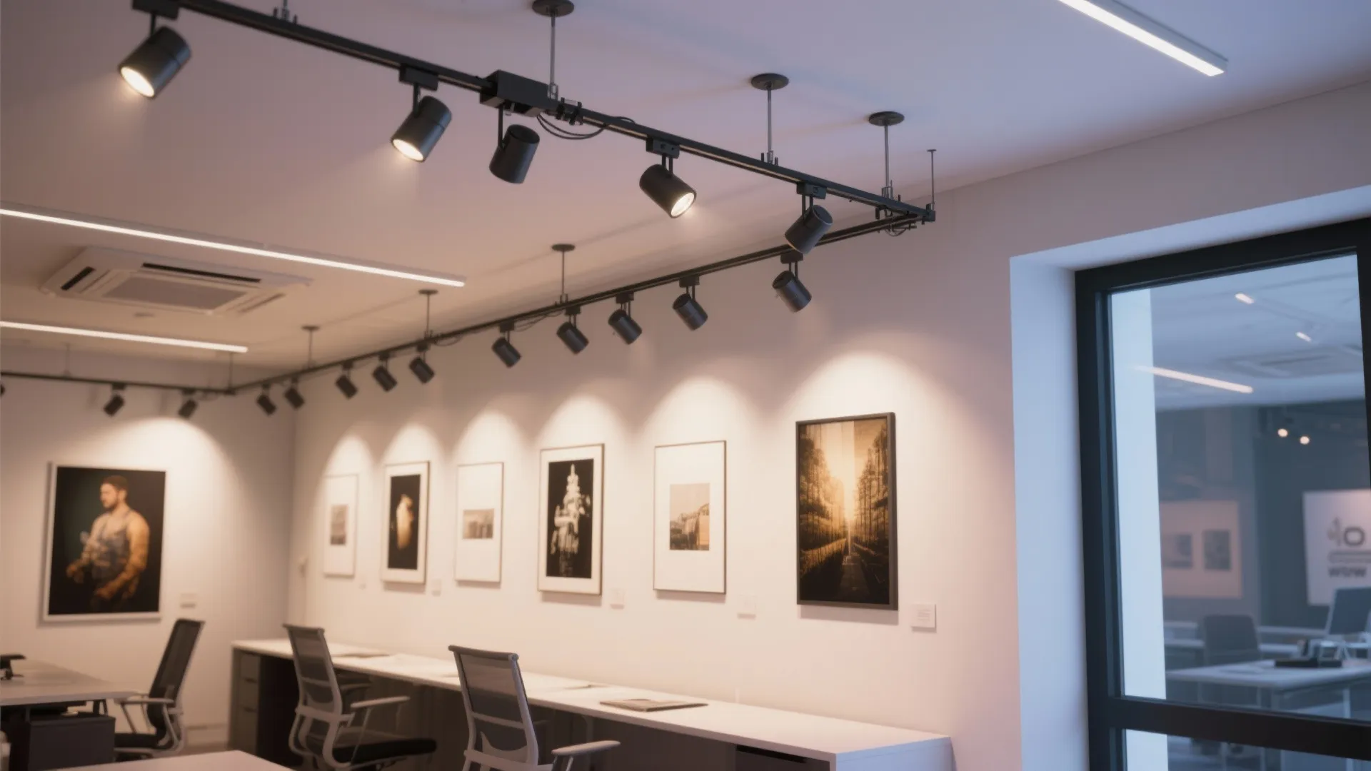 5. Suspended Rail with Mini Spotlights