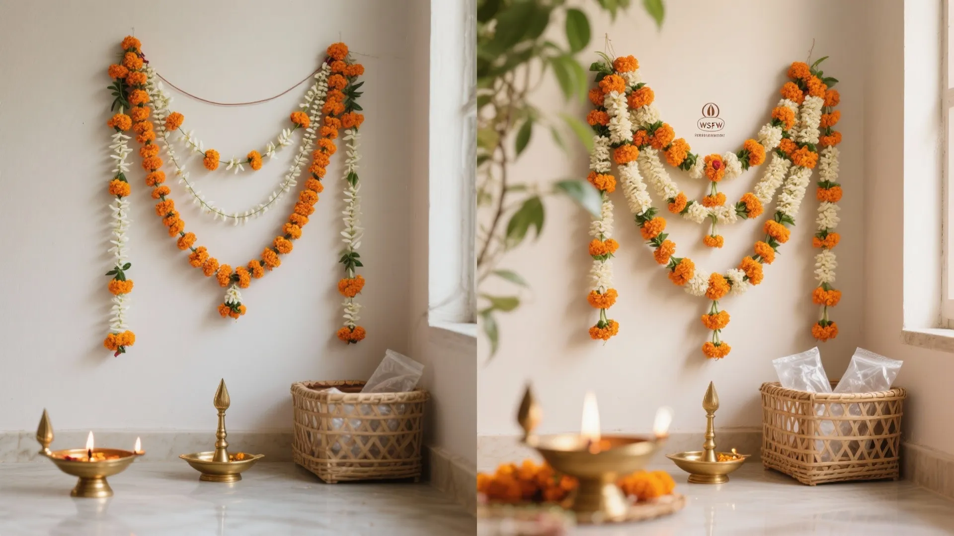 Sustainable mix: fabric florals + fresh highlights