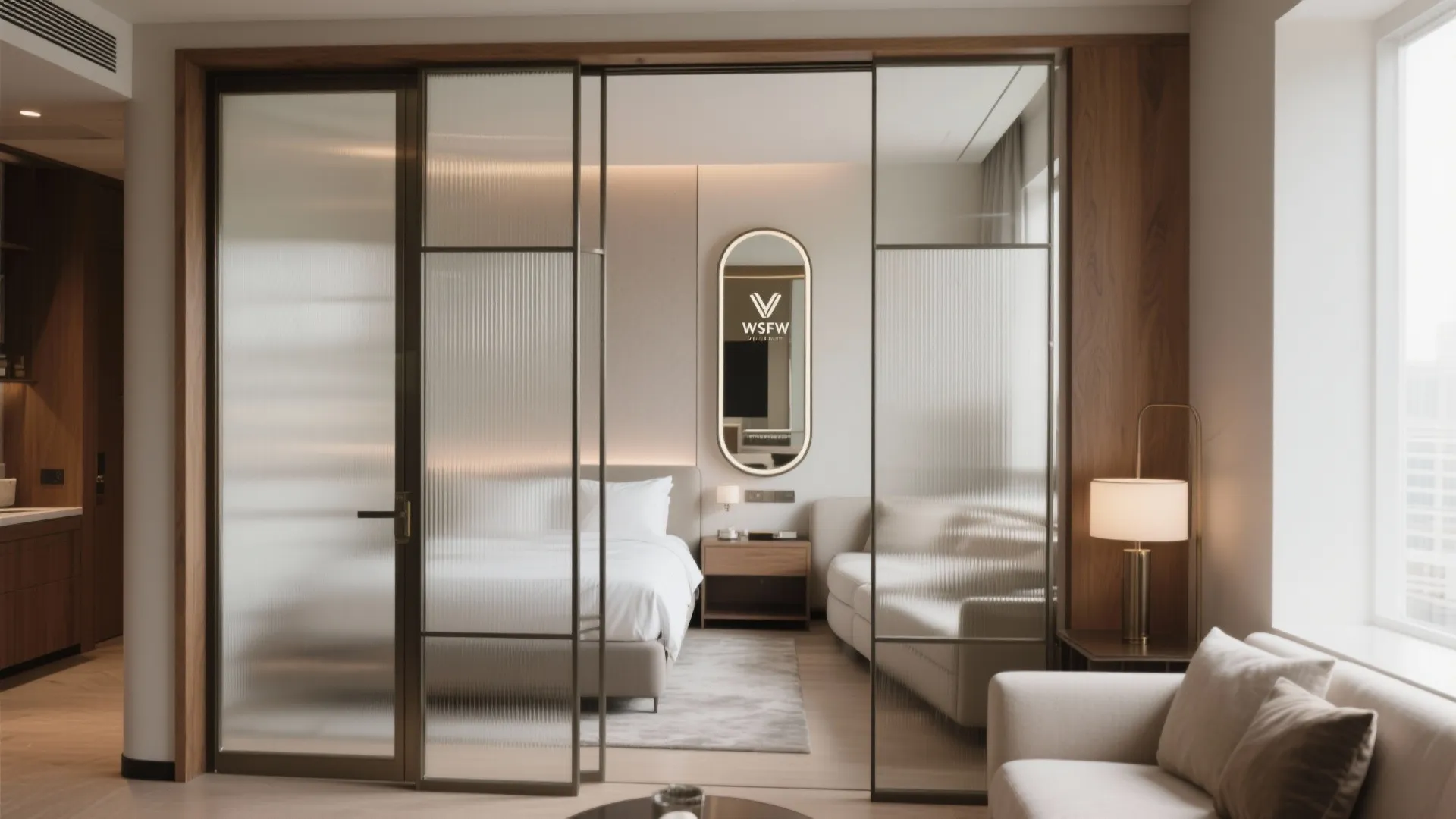 Glass and Mirror Partitions for Airy Depth