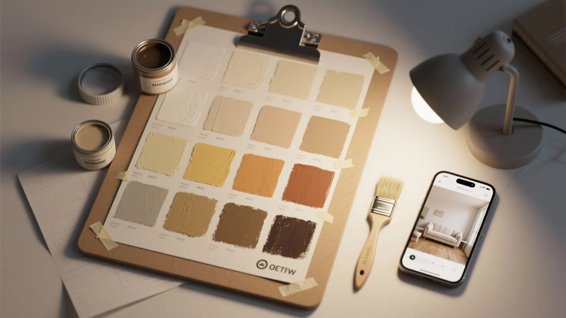 5. Swatches, sample pots, and light-aware testing