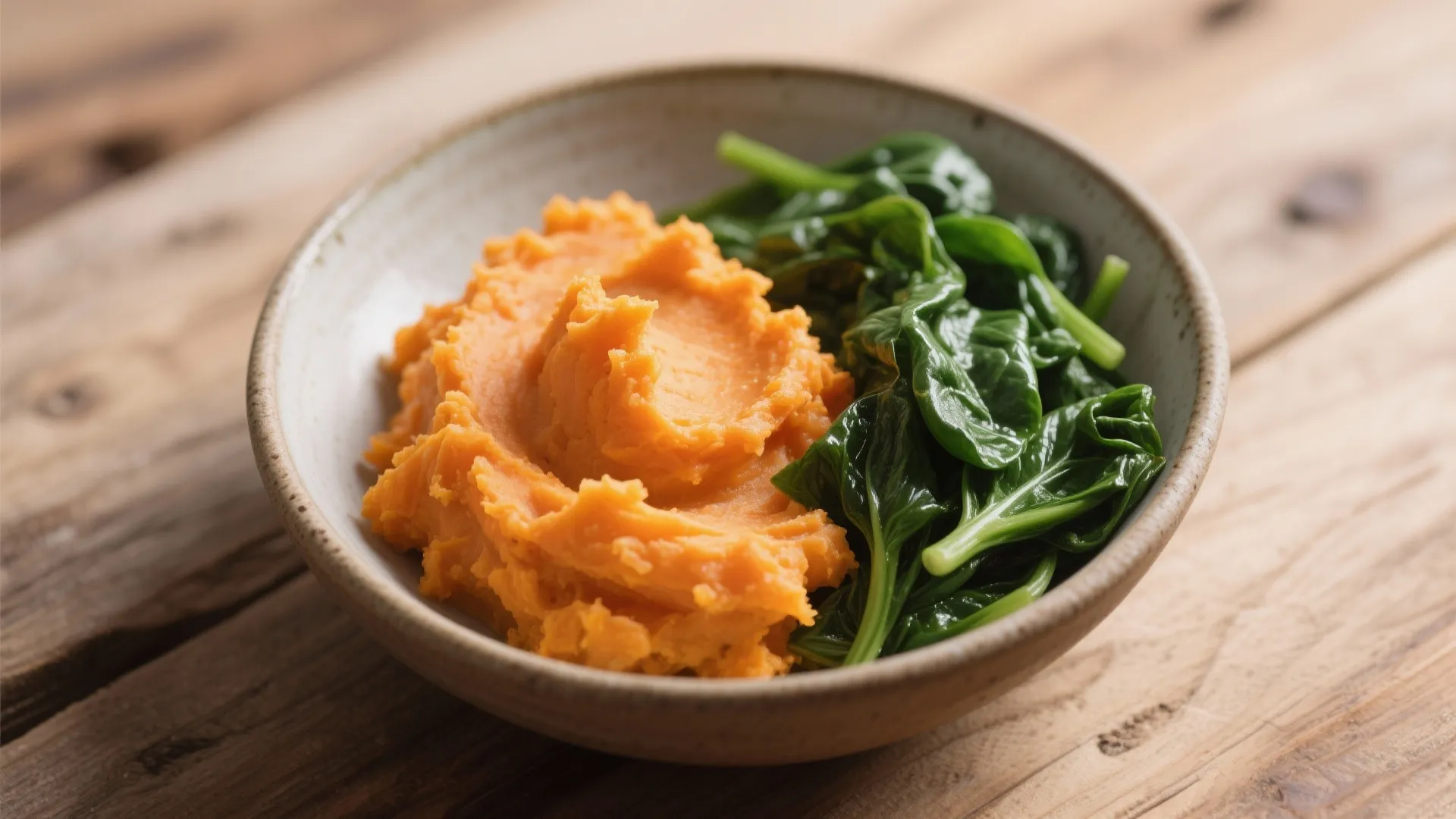 4. Mashed Sweet Potato with Spinach