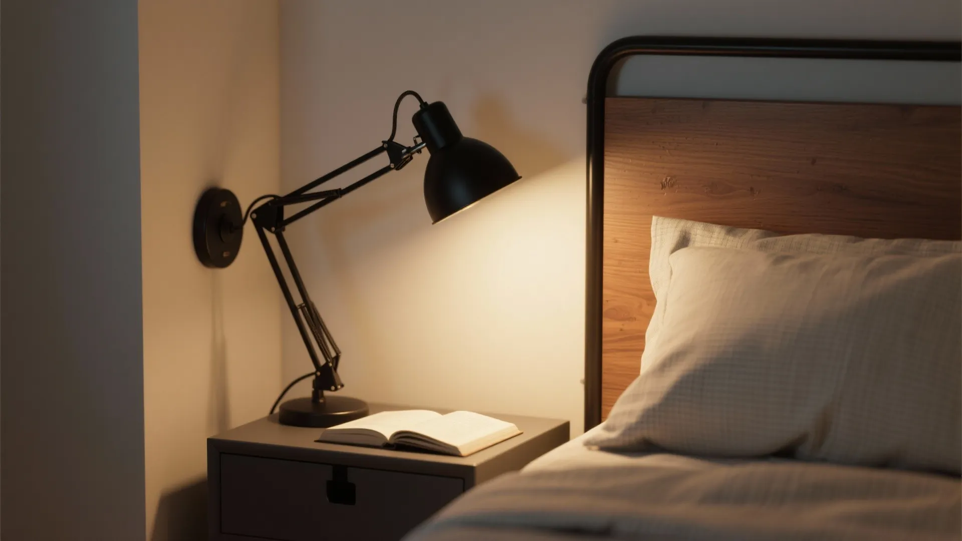 1. Swing-arm sconces beside the bed