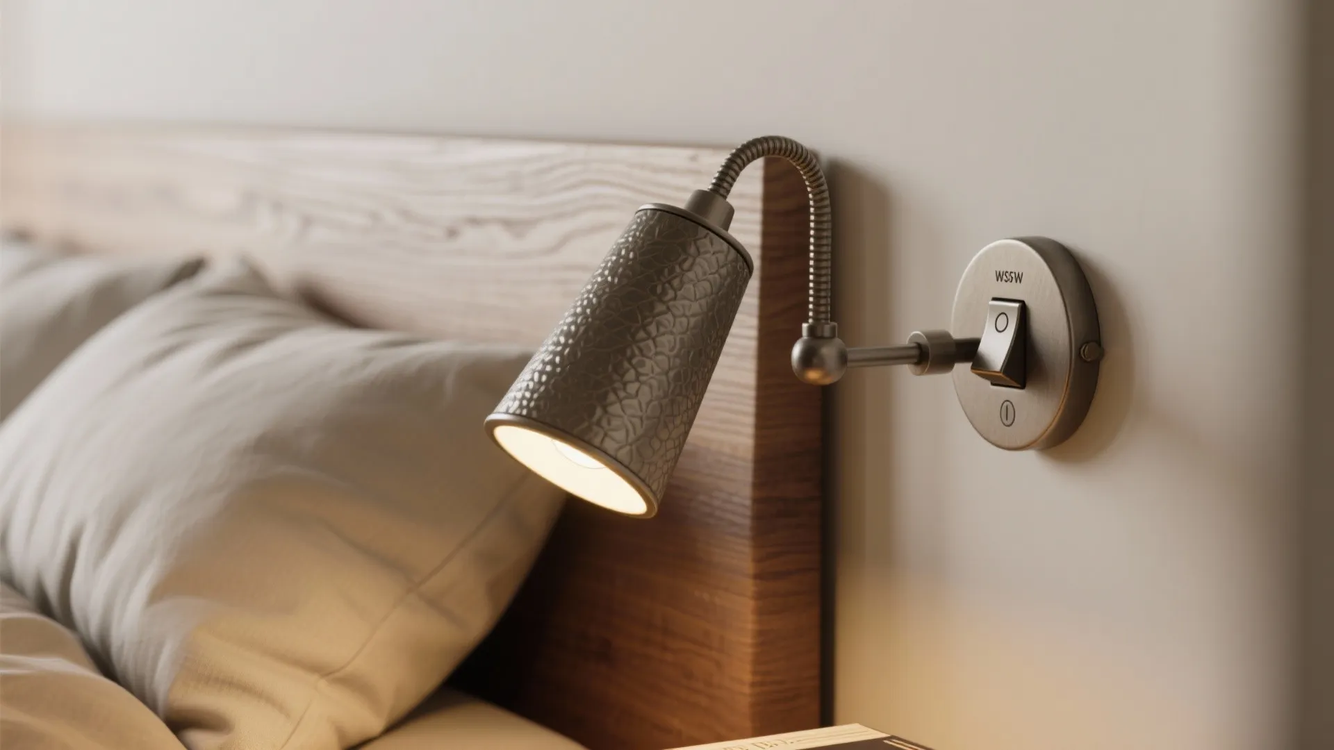1. Swing-arm wall lights for bedside reading